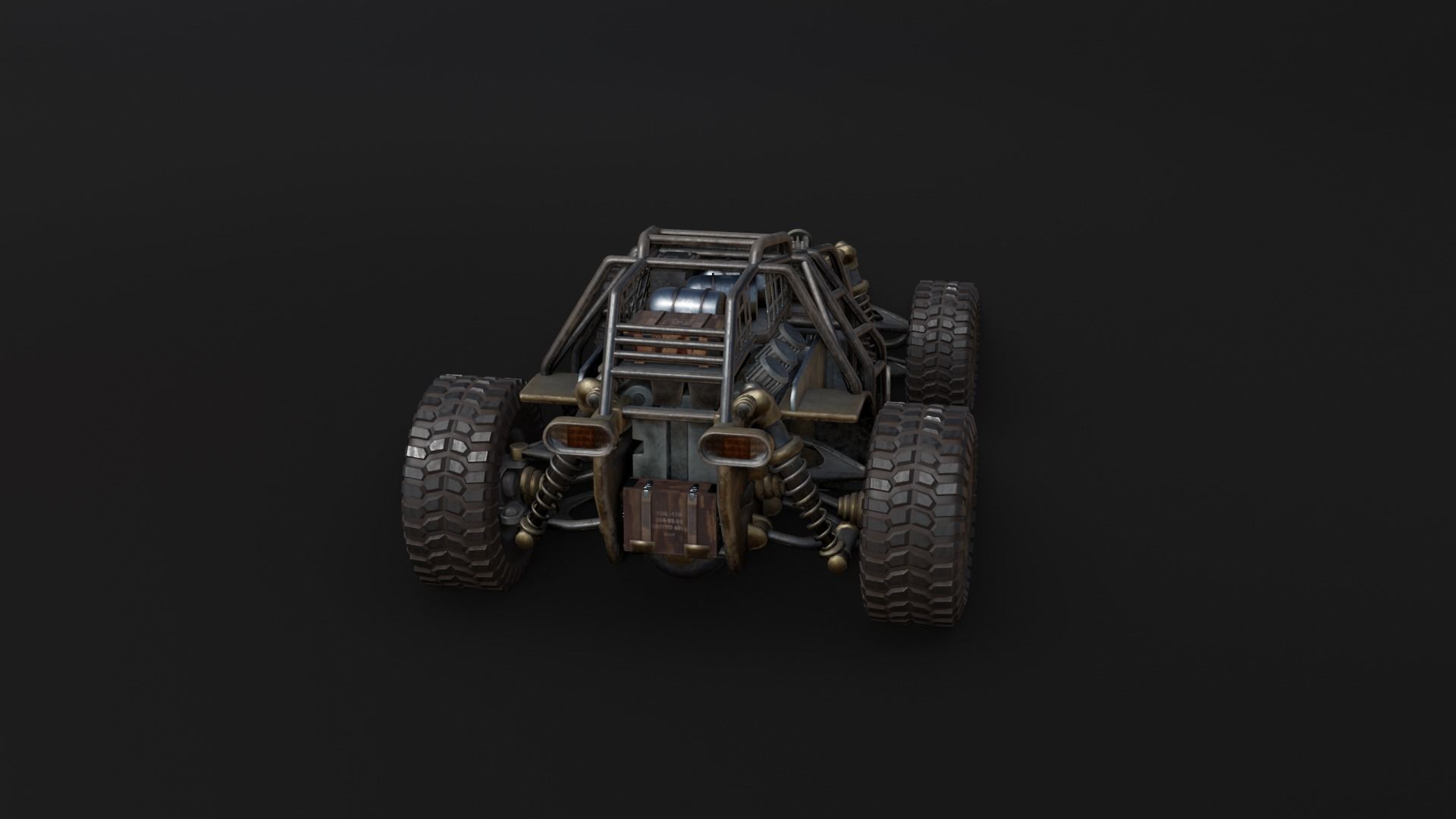 Dune hopper car Low-poly 3D model_21