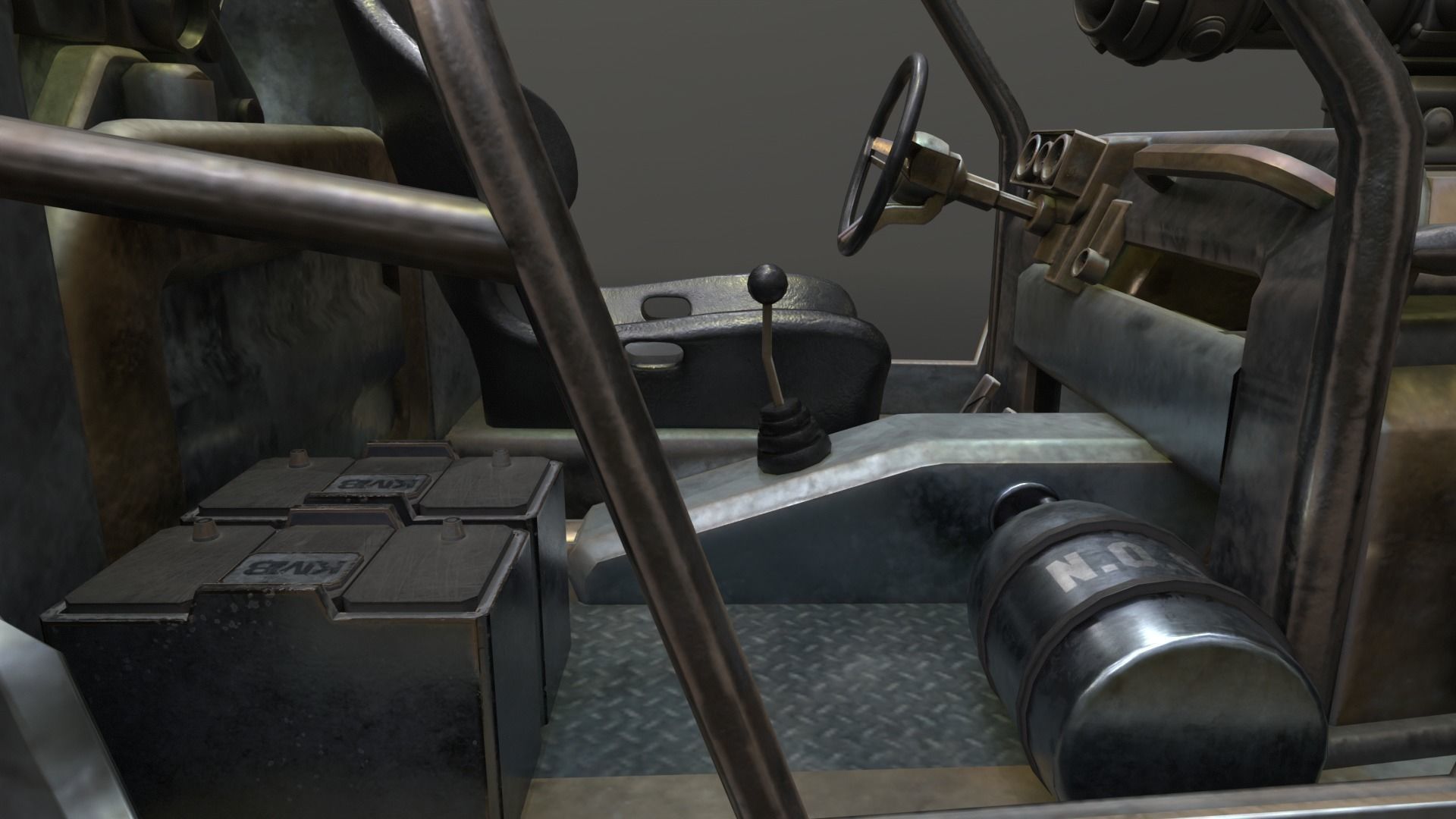 Dune hopper car Low-poly 3D model_42