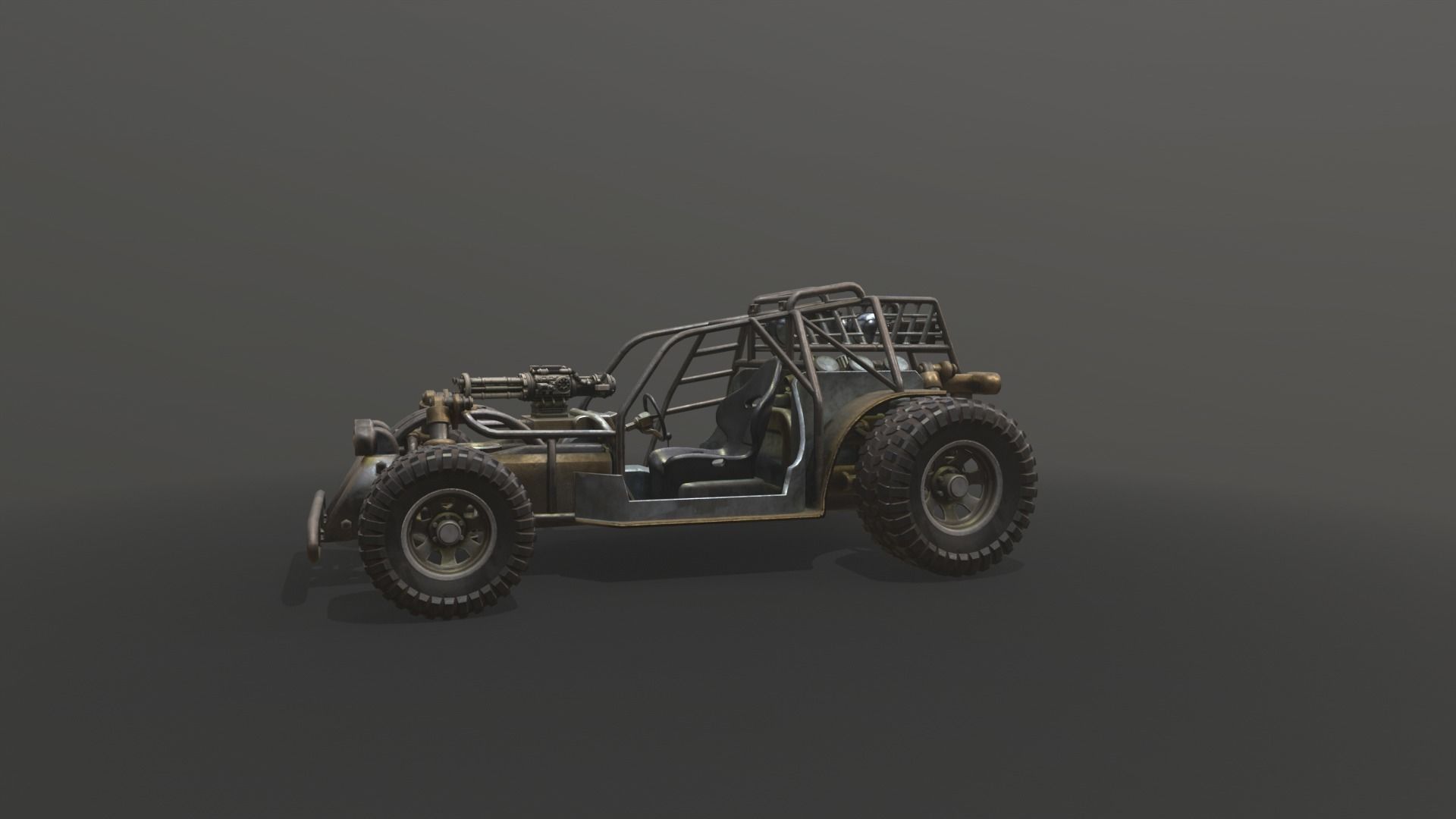 Dune hopper car Low-poly 3D model_37