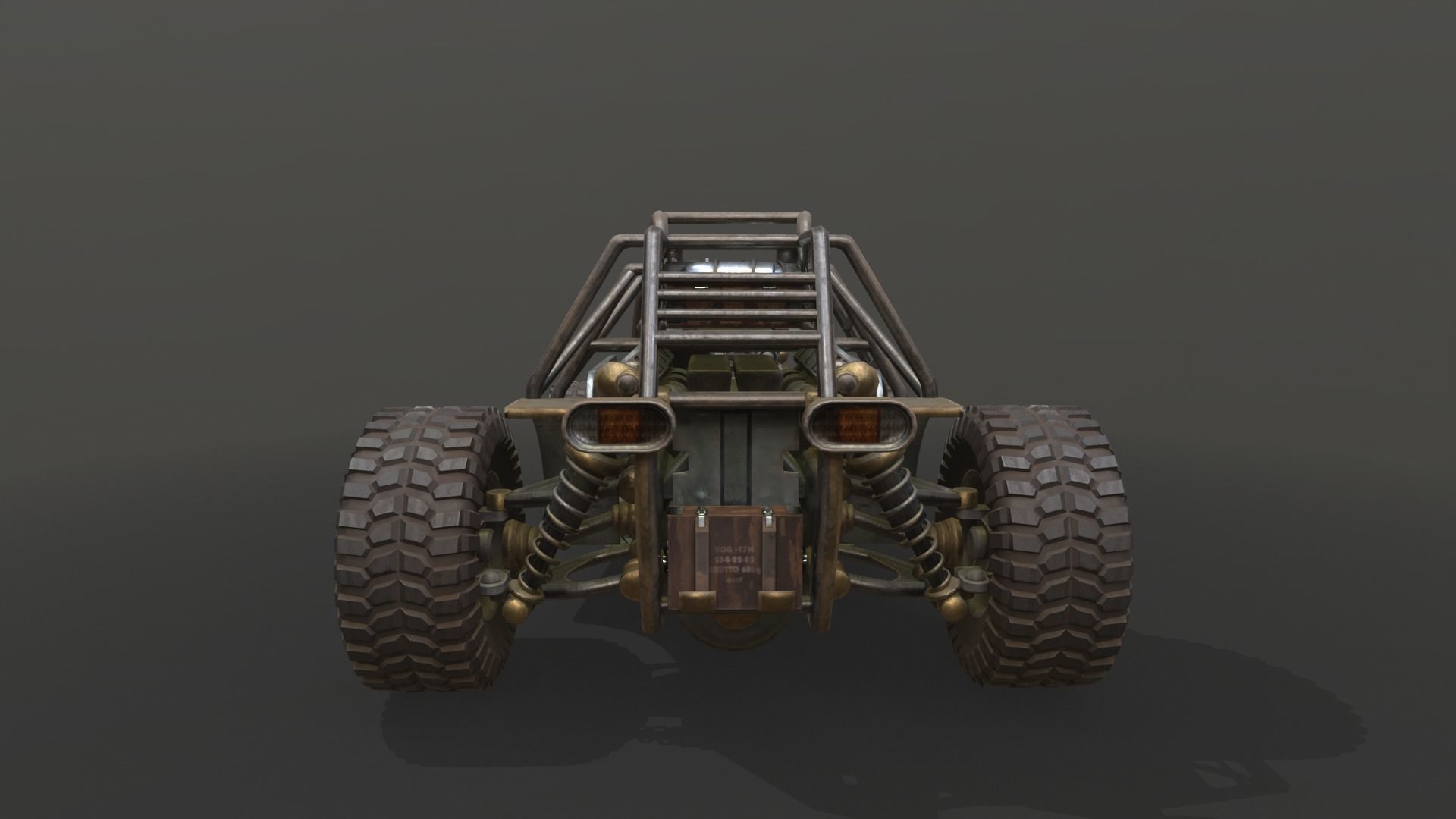 Dune hopper car Low-poly 3D model_36