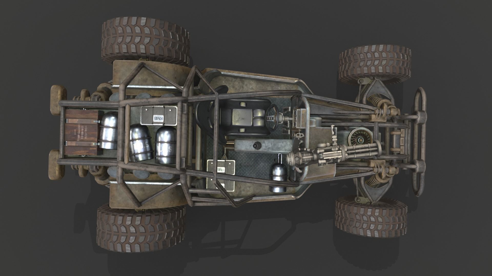 Dune hopper car Low-poly 3D model_44