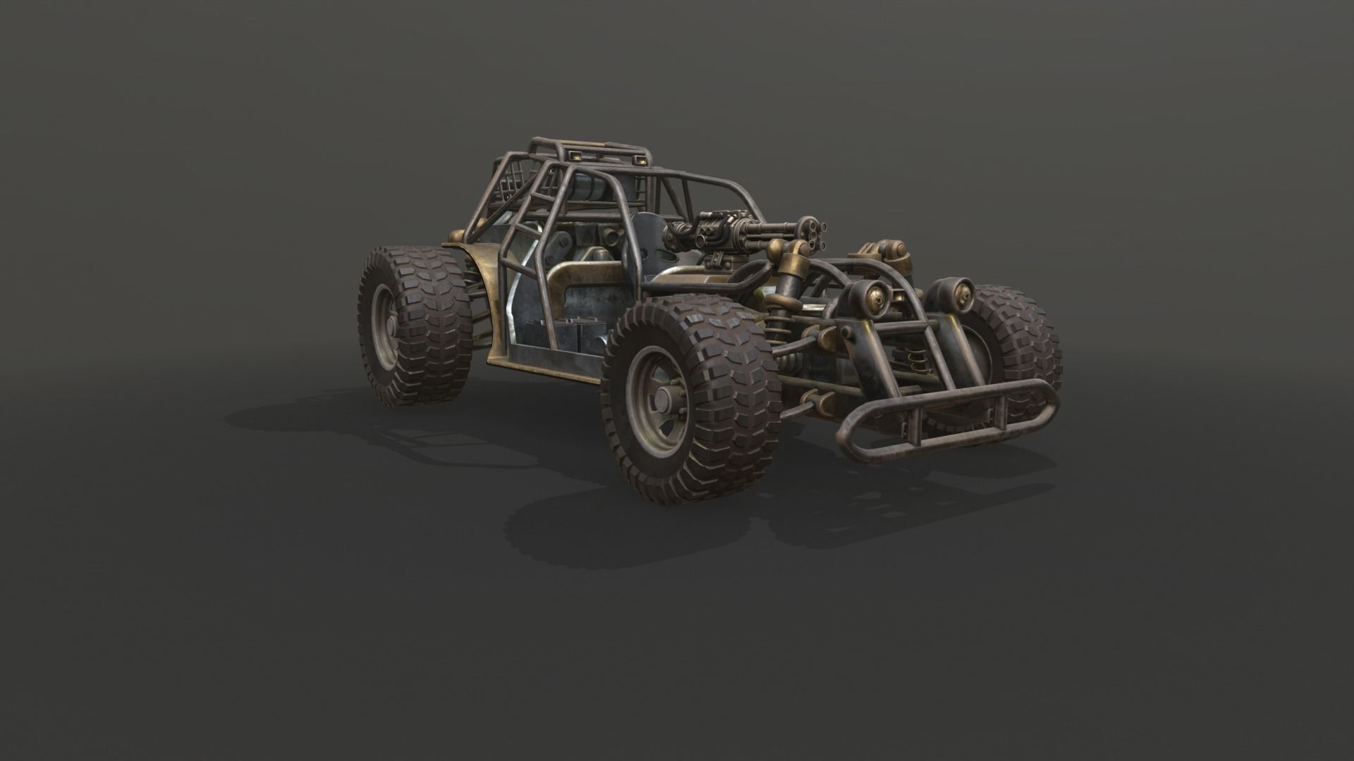 Dune hopper car Low-poly 3D model_46