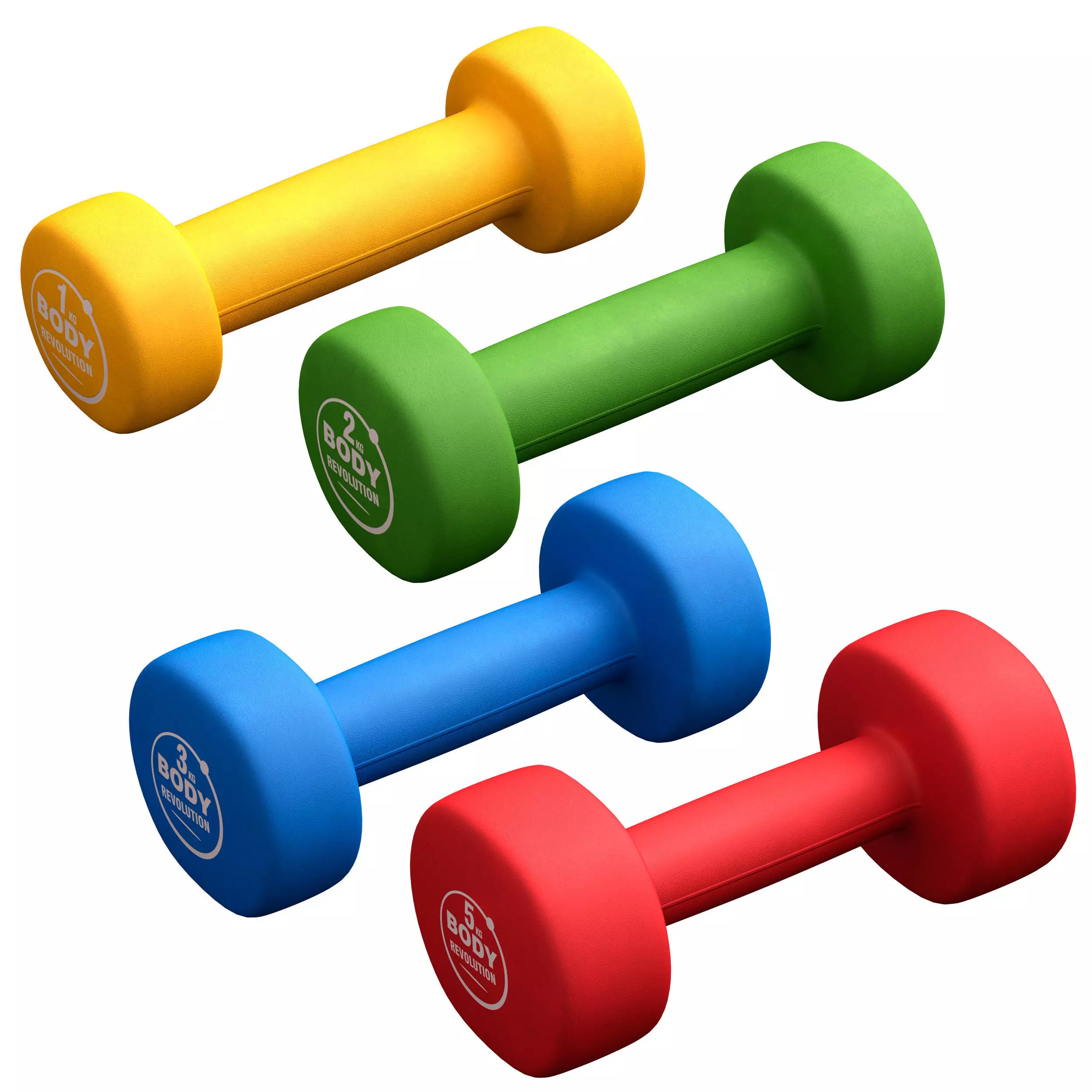 Fitness dumbbell set 3D model