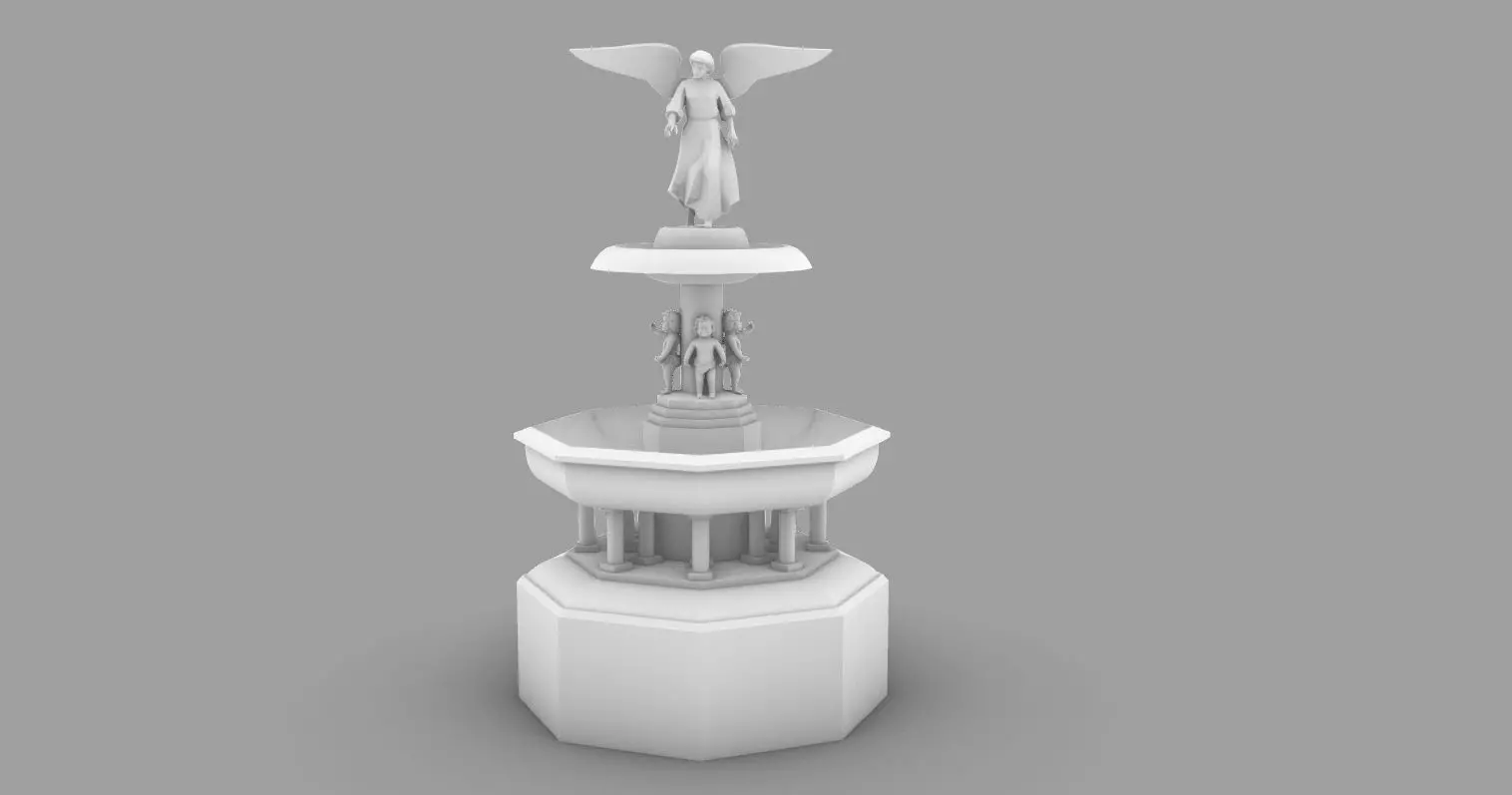 Bethesda Fountain Central Park NY 3D print model_0