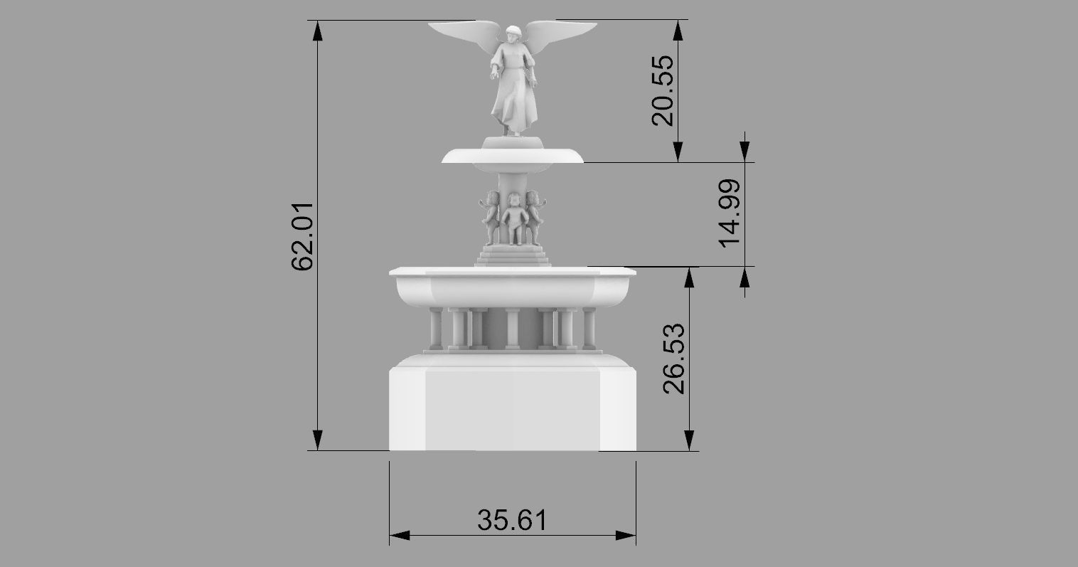 Bethesda Fountain Central Park NY 3D print model_5