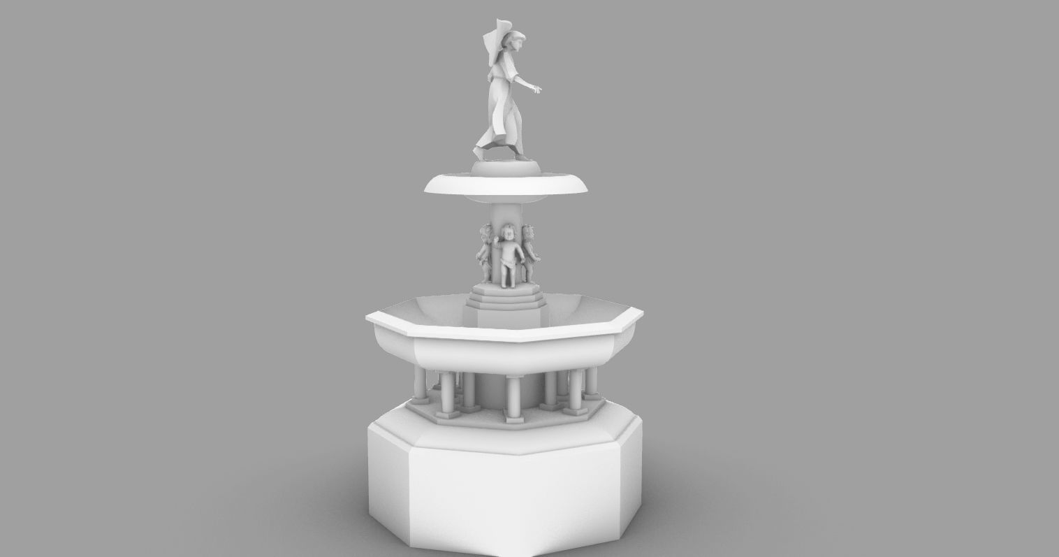 Bethesda Fountain Central Park NY 3D print model_1