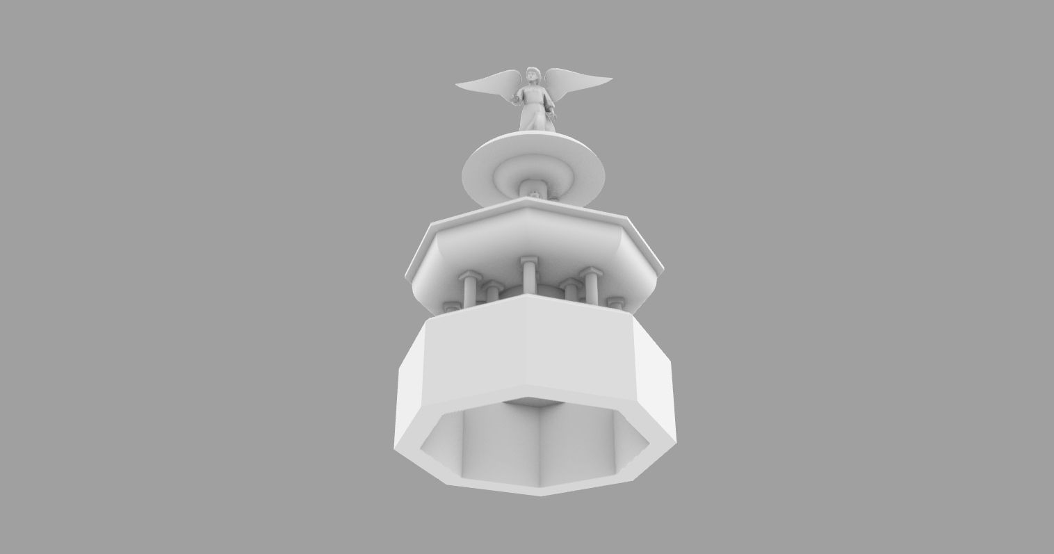 Bethesda Fountain Central Park NY 3D print model_6