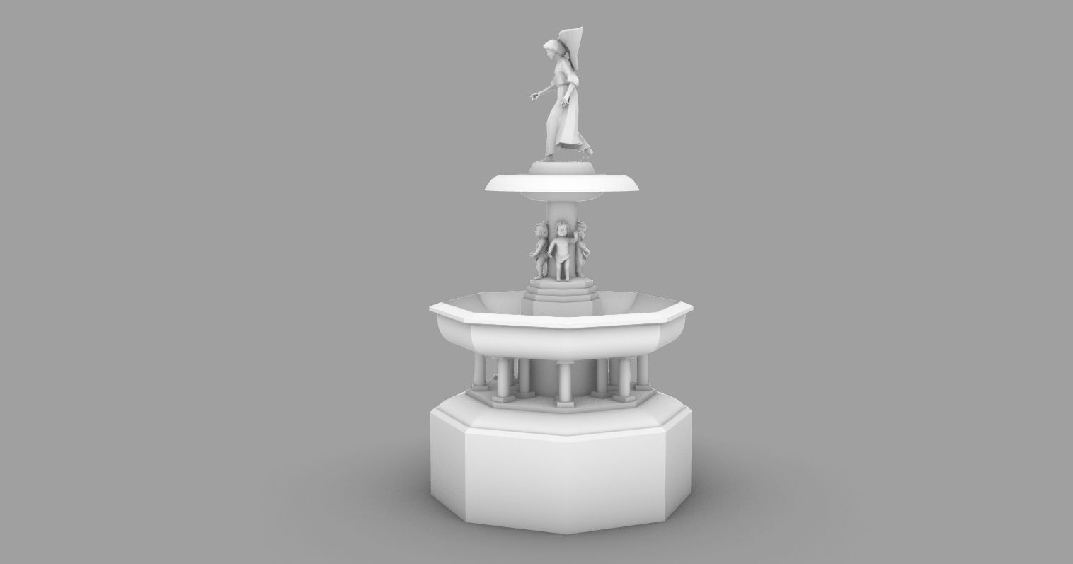Bethesda Fountain Central Park NY 3D print model_3