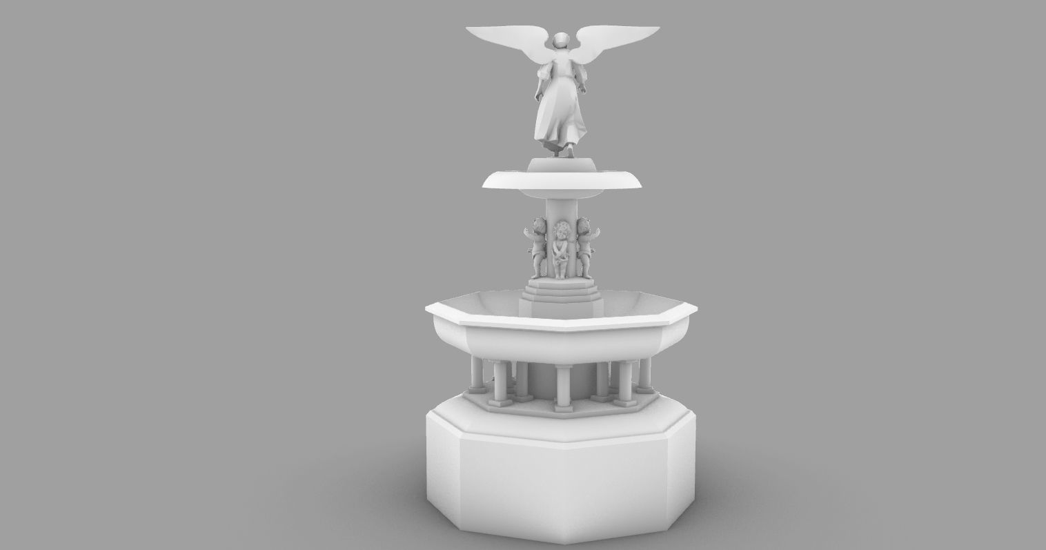 Bethesda Fountain Central Park NY 3D print model_2