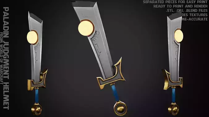 World of Warcraft Paladin Judgment Sword for Cosplay 3D print model