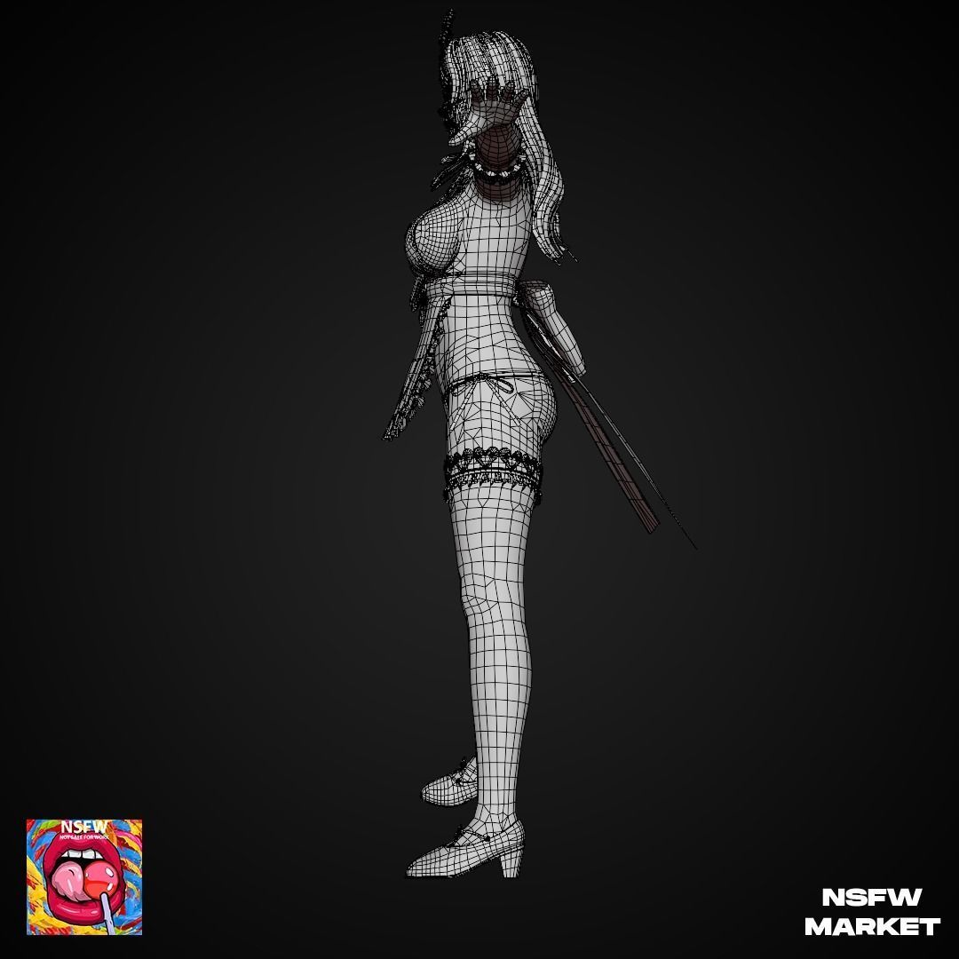 EXCLUSIVE EDITION RIGGED CHARACTER SHANDY - EYES ON ME Low-poly 3D model_17