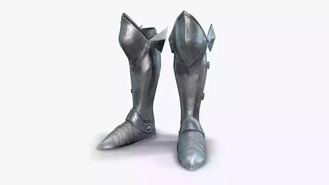 Medieval Knight Boot Low-poly 3D model