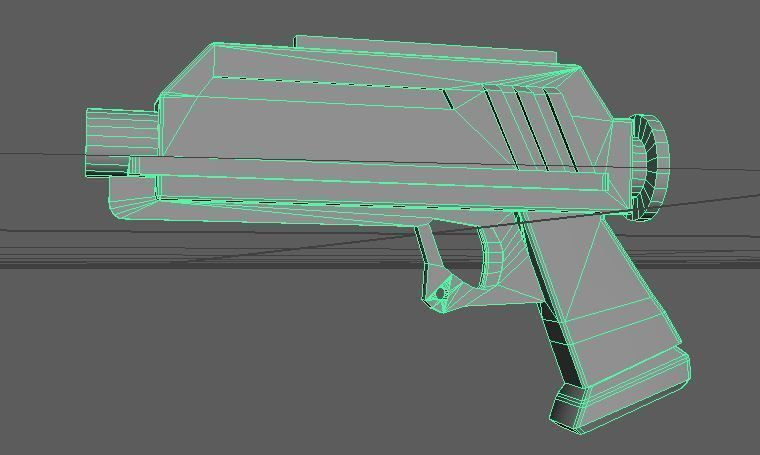 DC-17 hand blaster Low-poly 3D model_5