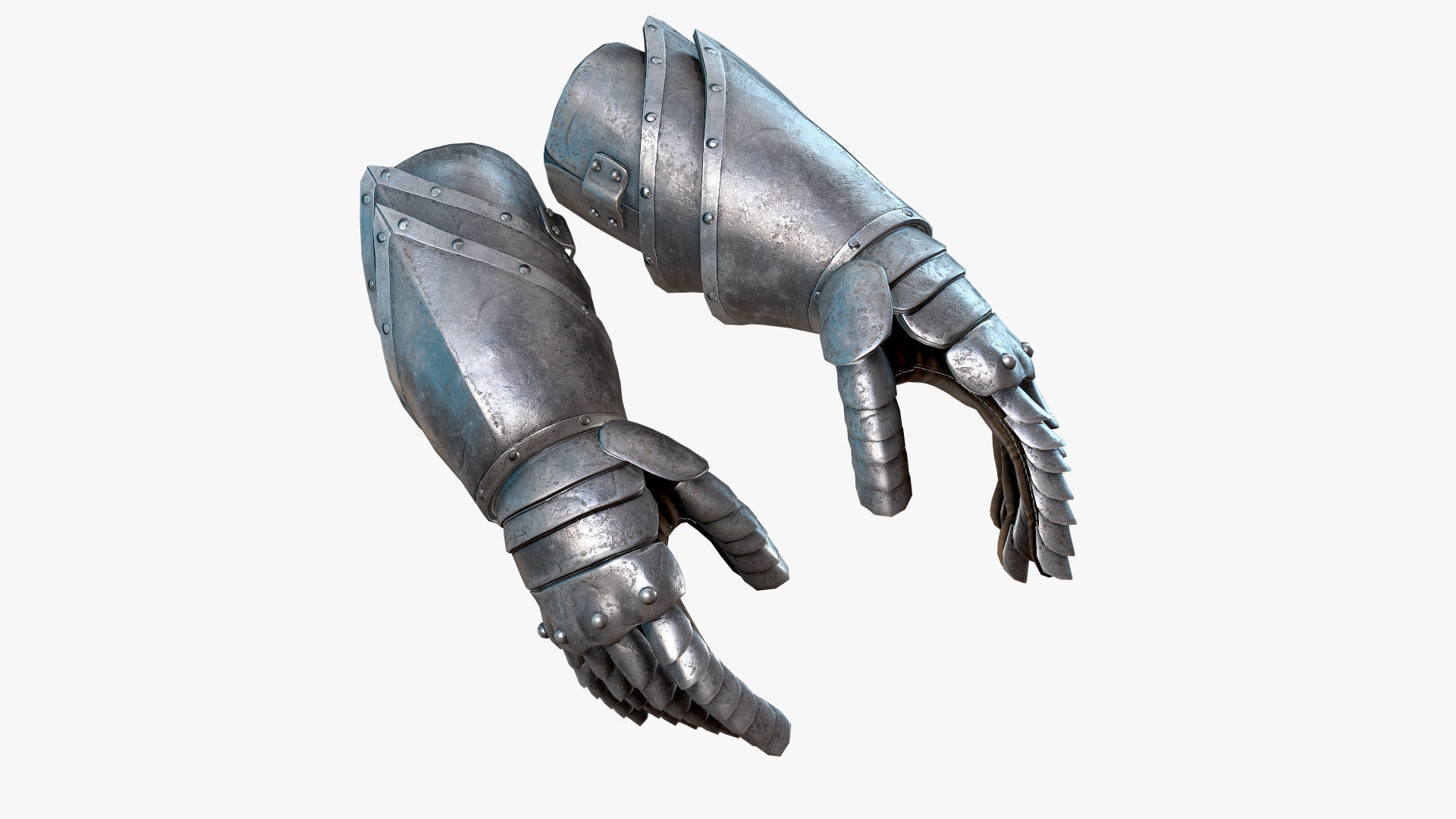 Medieval Knight Glove  Low-poly 3D model_5