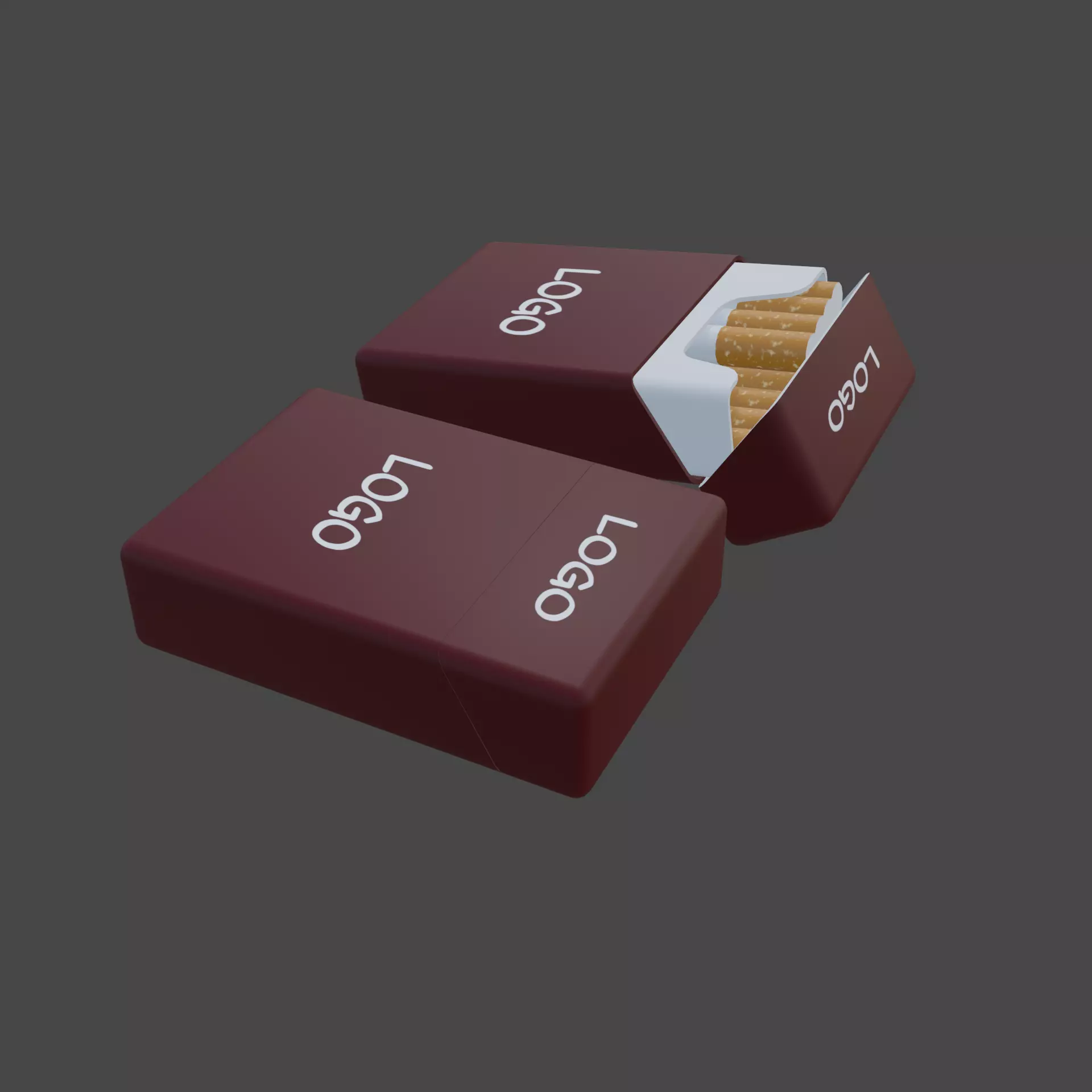 Pack of cigarettes 3D model_0