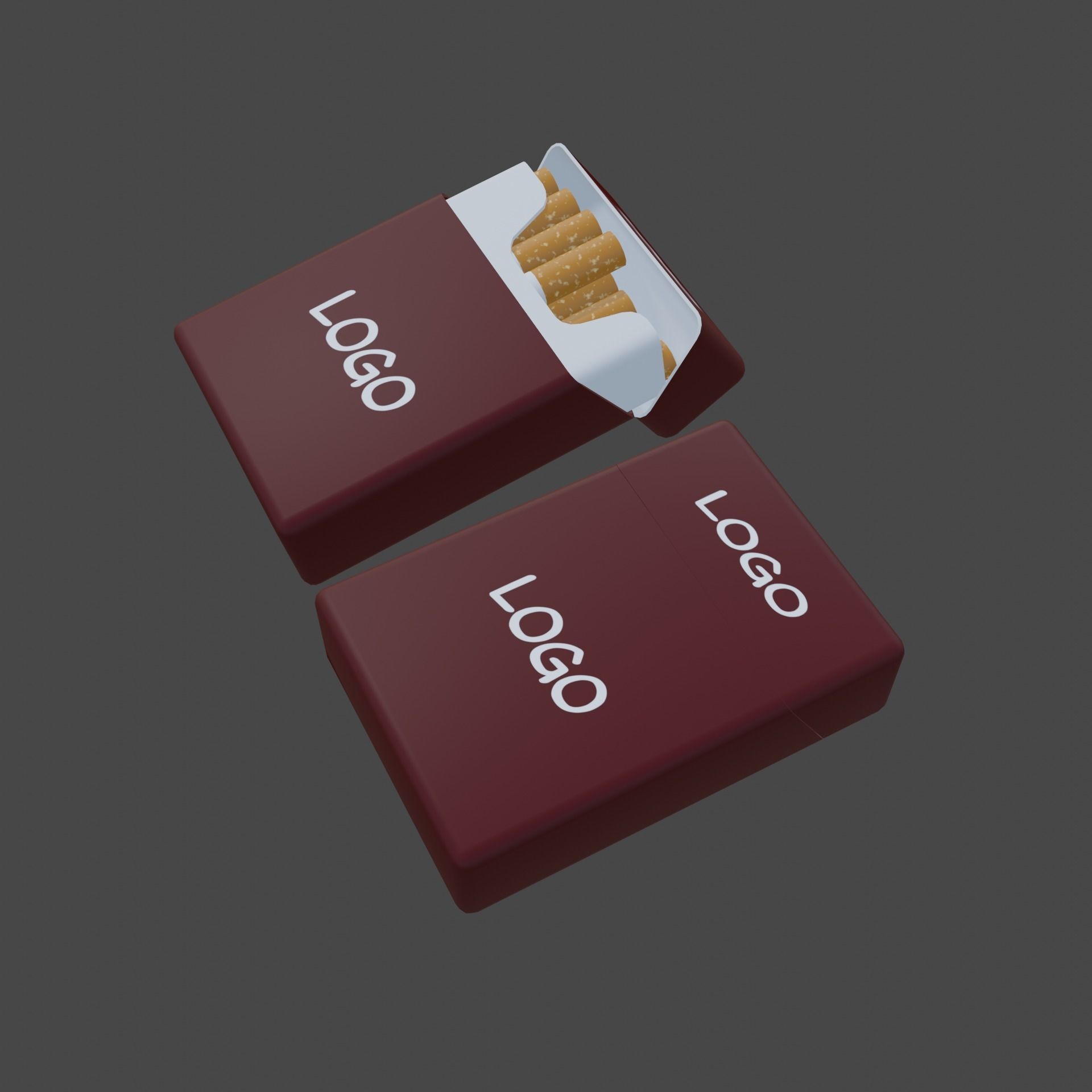 Pack of cigarettes 3D model_2