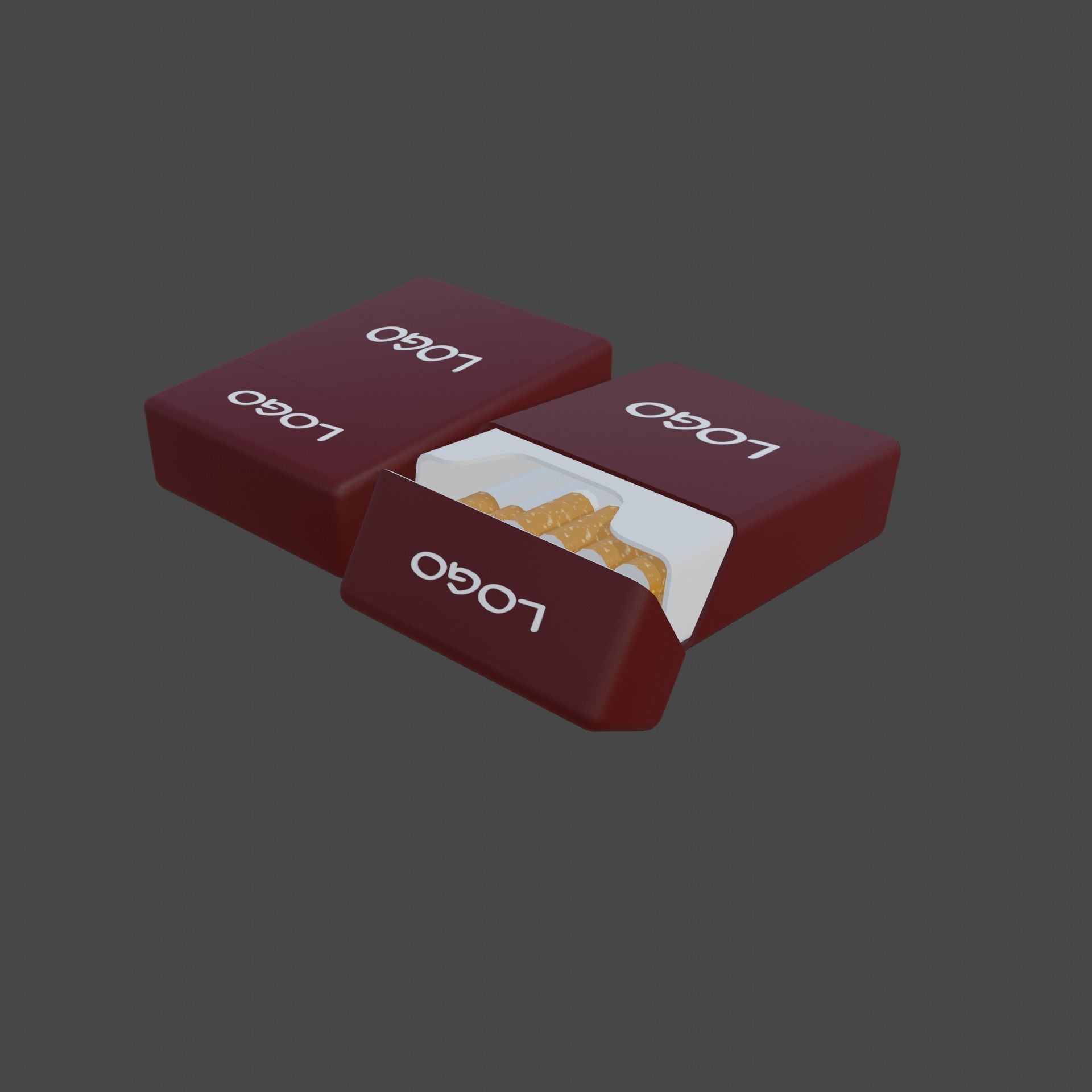 Pack of cigarettes 3D model_5