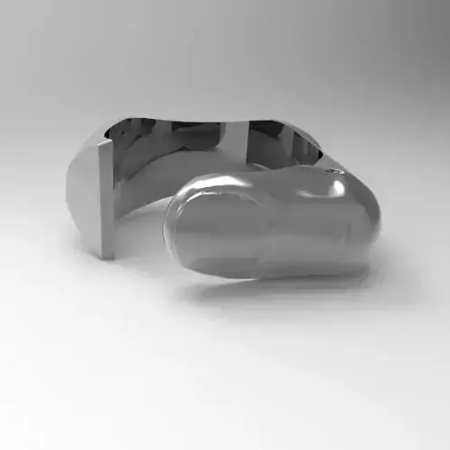 Mens finger silver ring 