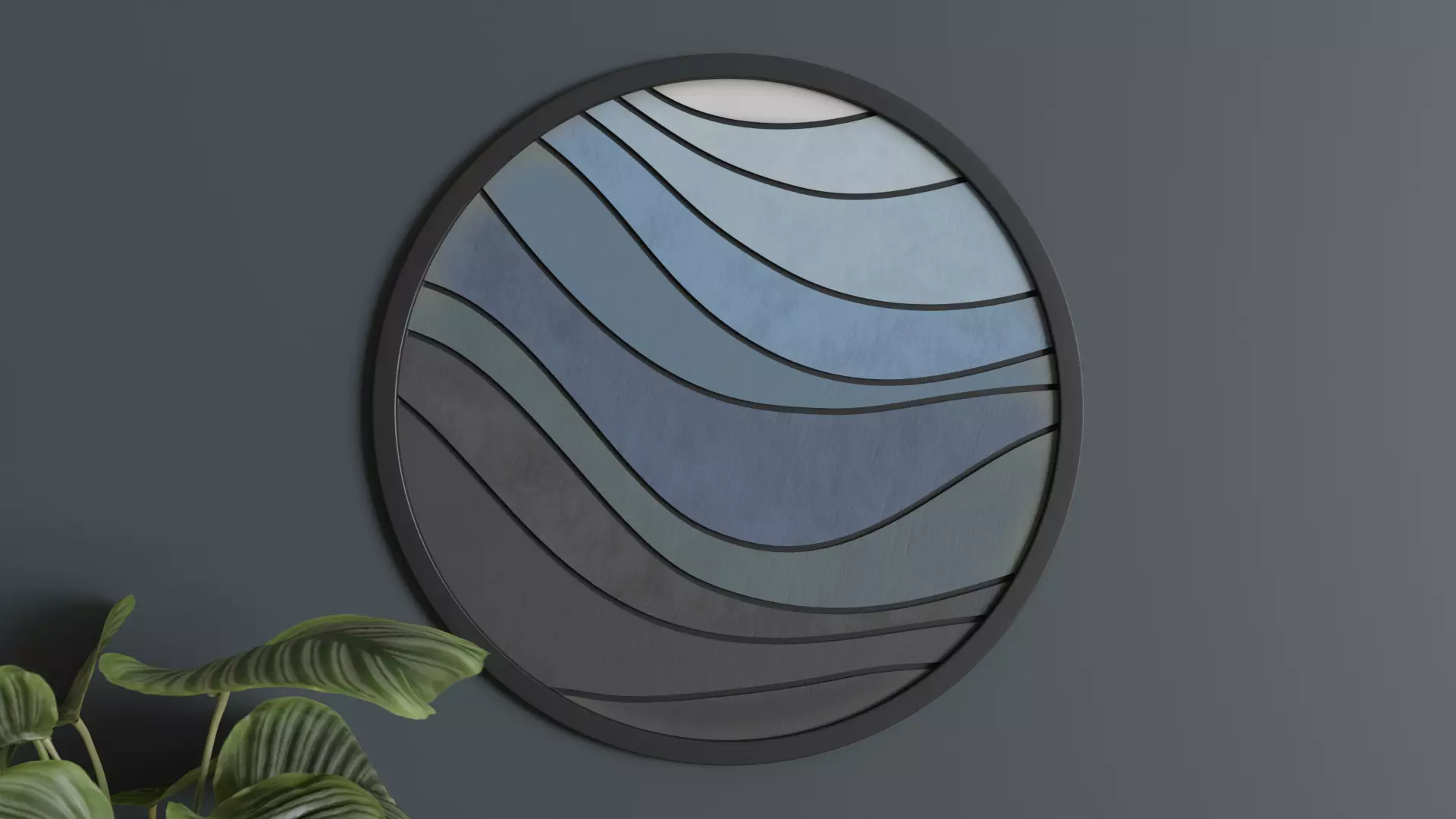 Ice Decor Wall Frame Abstract Art 3D model 3D model_0