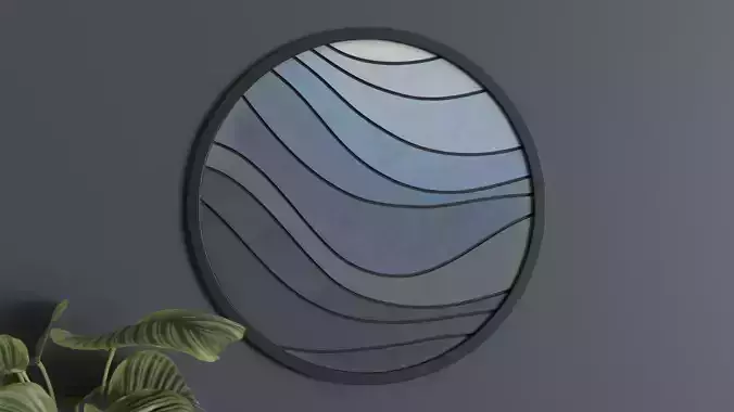 Ice Decor Wall Frame Abstract Art 3D model