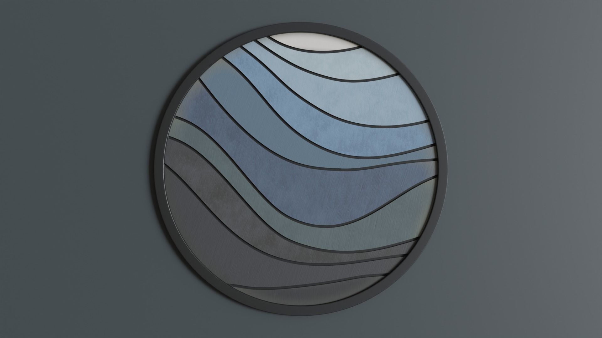 Ice Decor Wall Frame Abstract Art 3D model 3D model_3