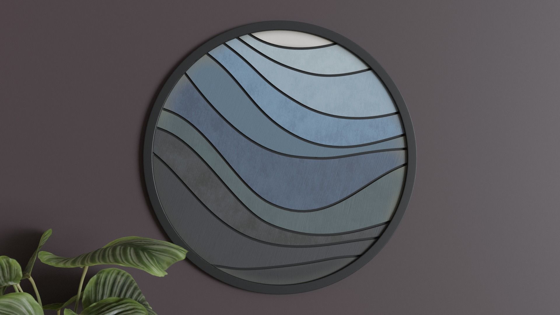 Ice Decor Wall Frame Abstract Art 3D model 3D model_5