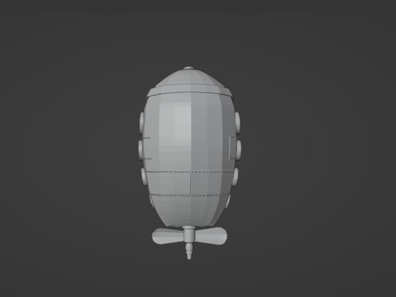 Submarine 001 Low Poly Low-poly 3D model_10