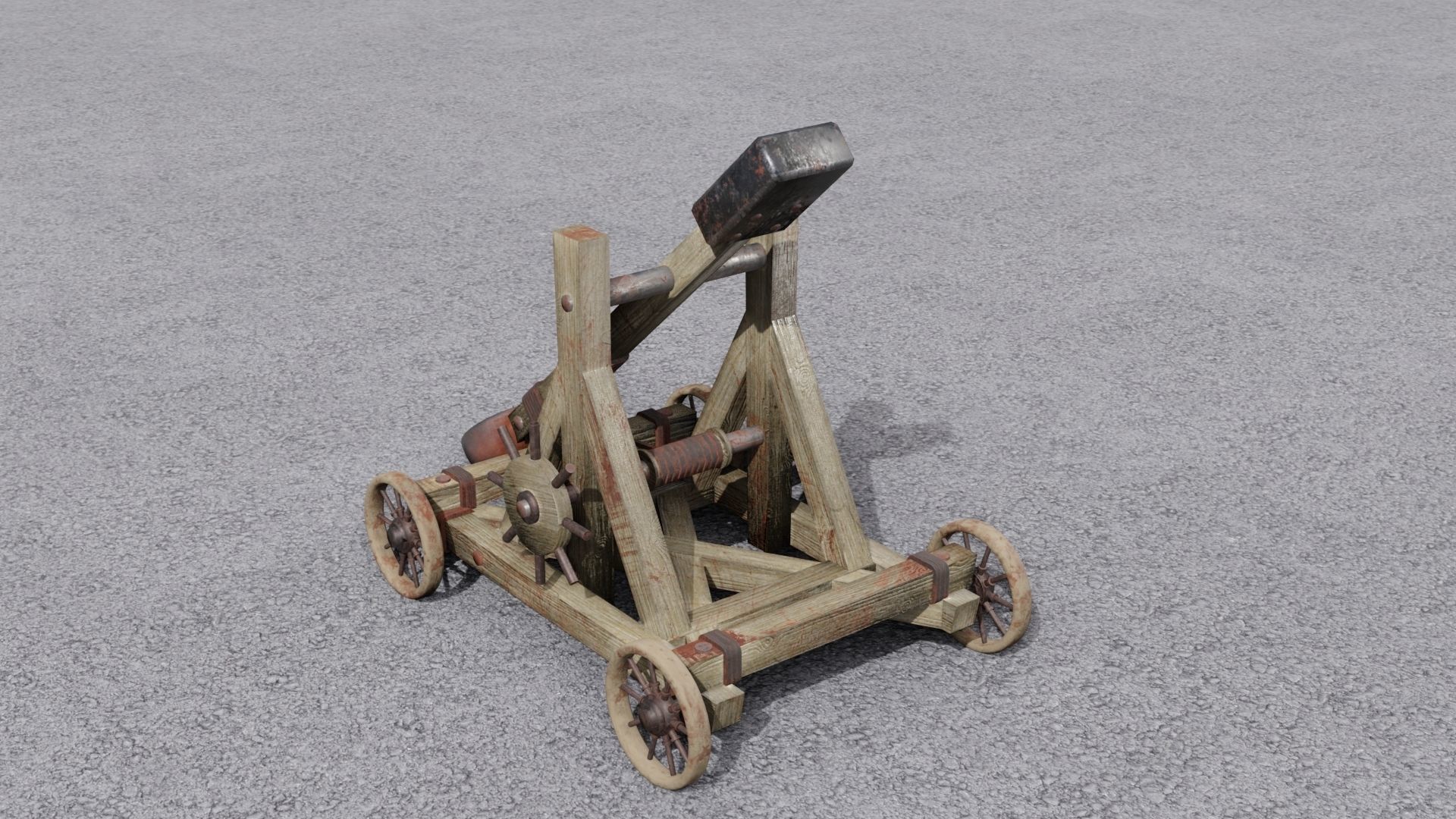 Catapult 3D model Low-poly 3D model_22