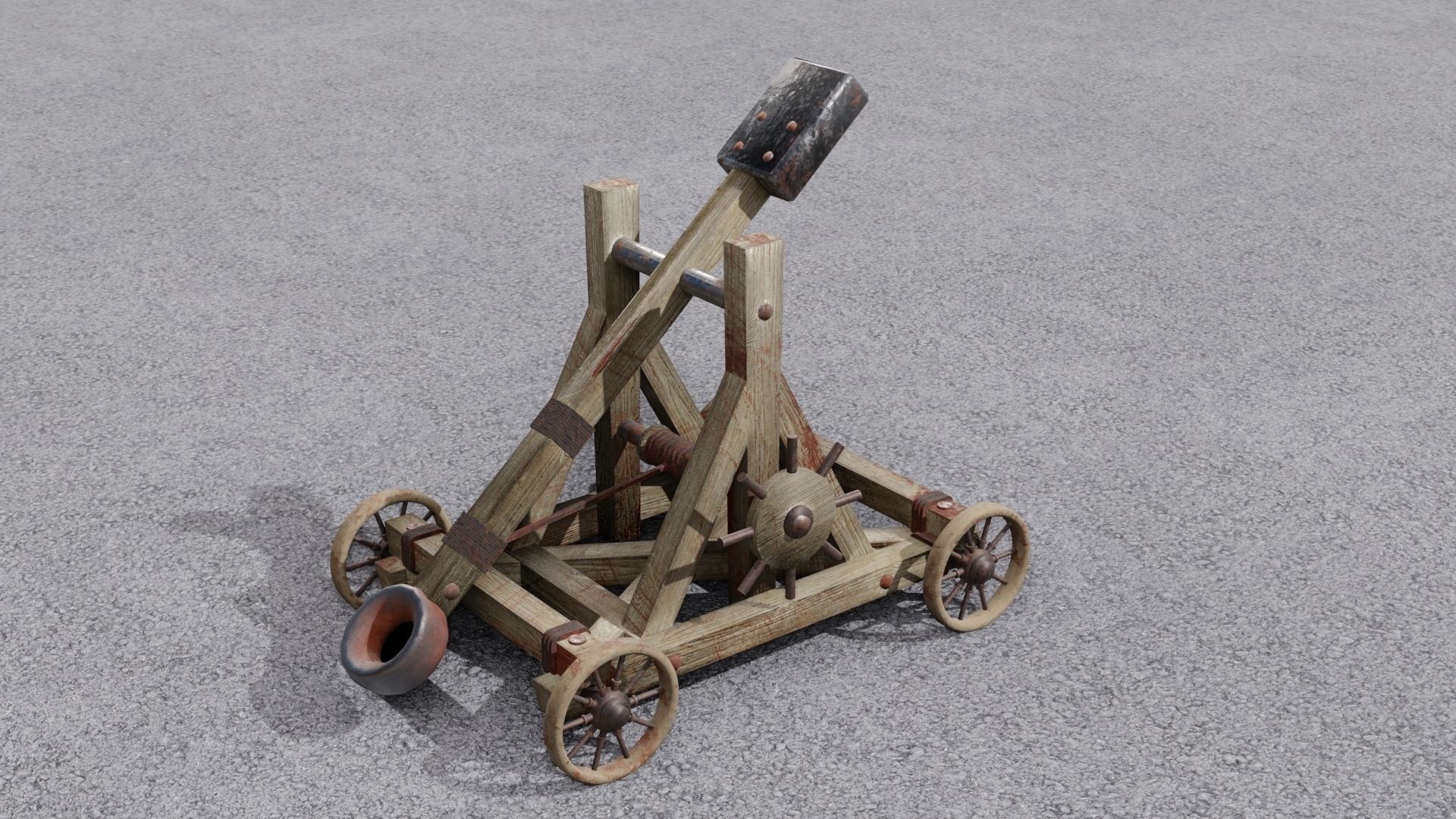 Catapult 3D model Low-poly 3D model_10