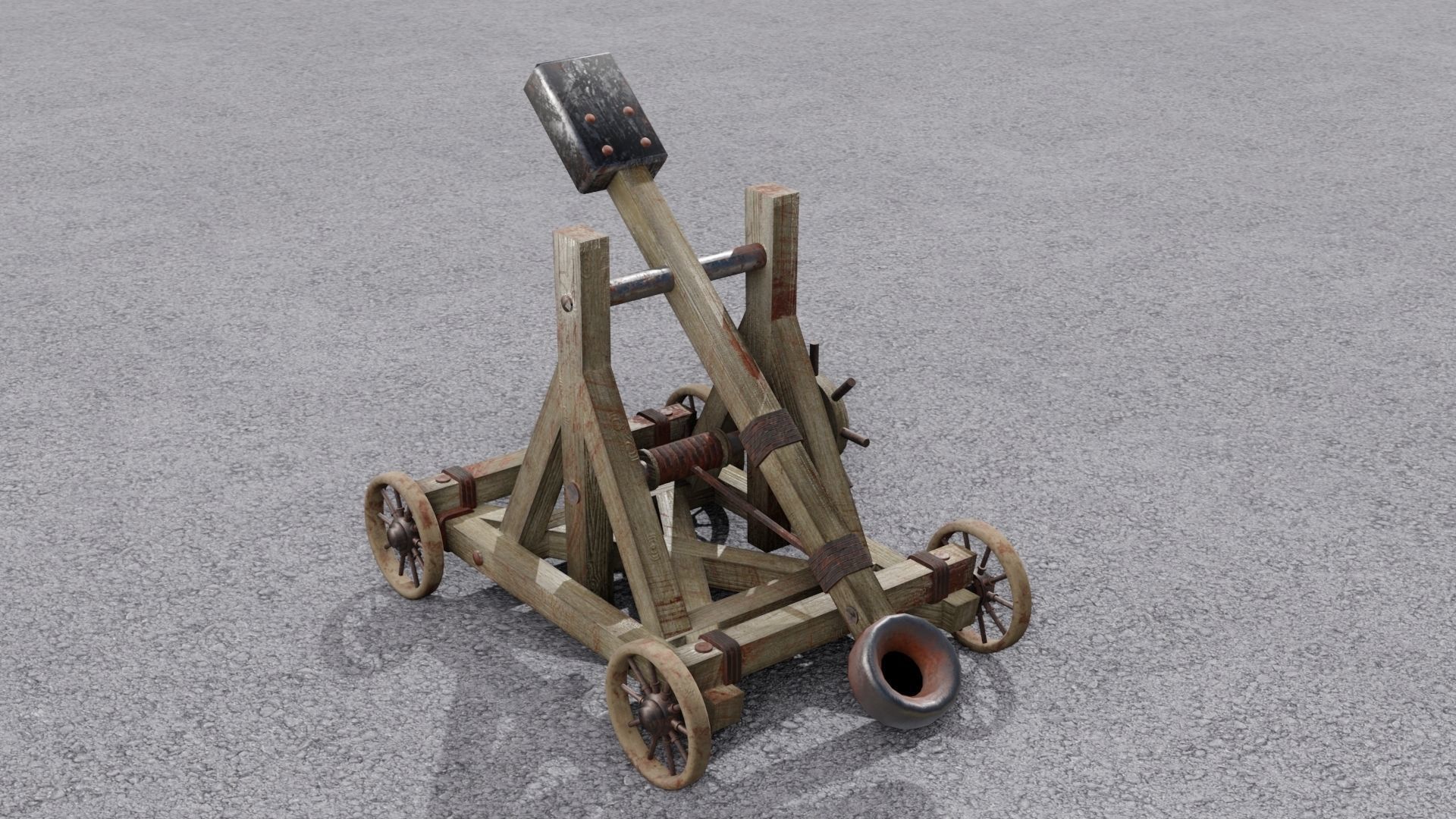 Catapult 3D model Low-poly 3D model_13