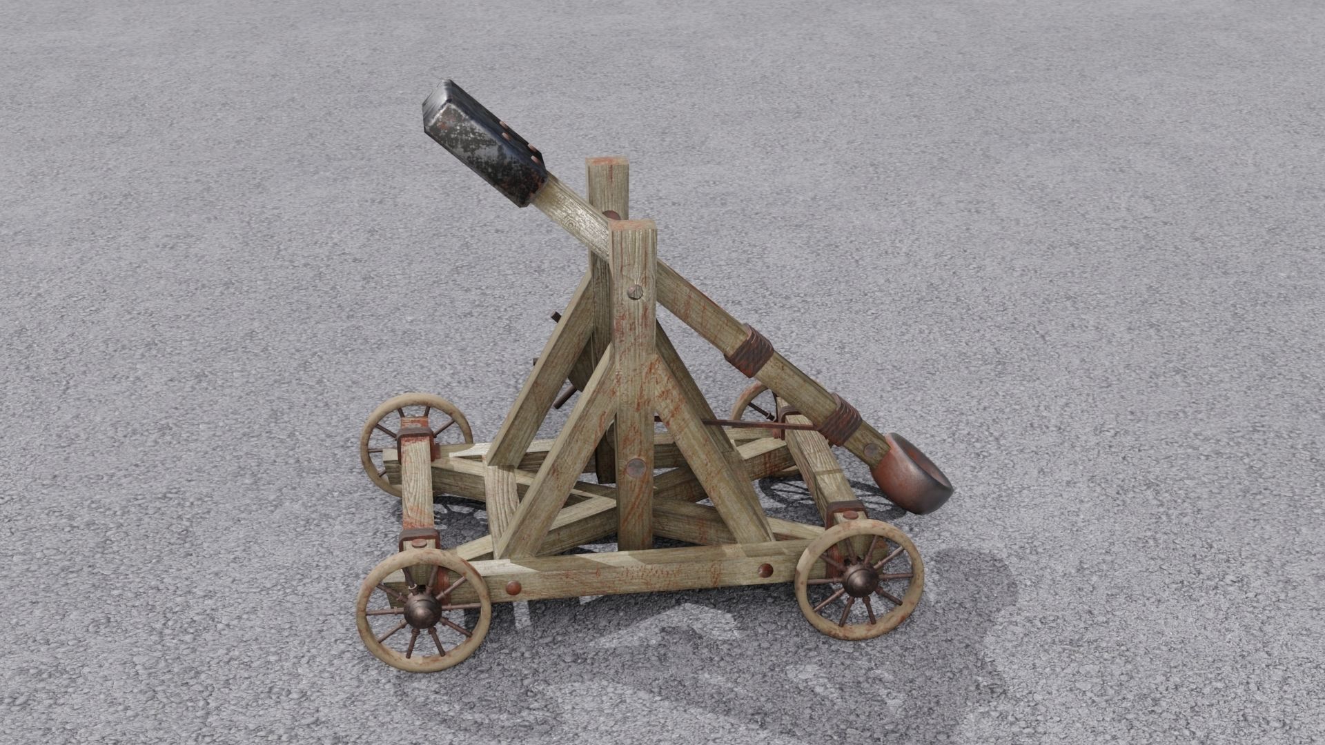 Catapult 3D model Low-poly 3D model_30