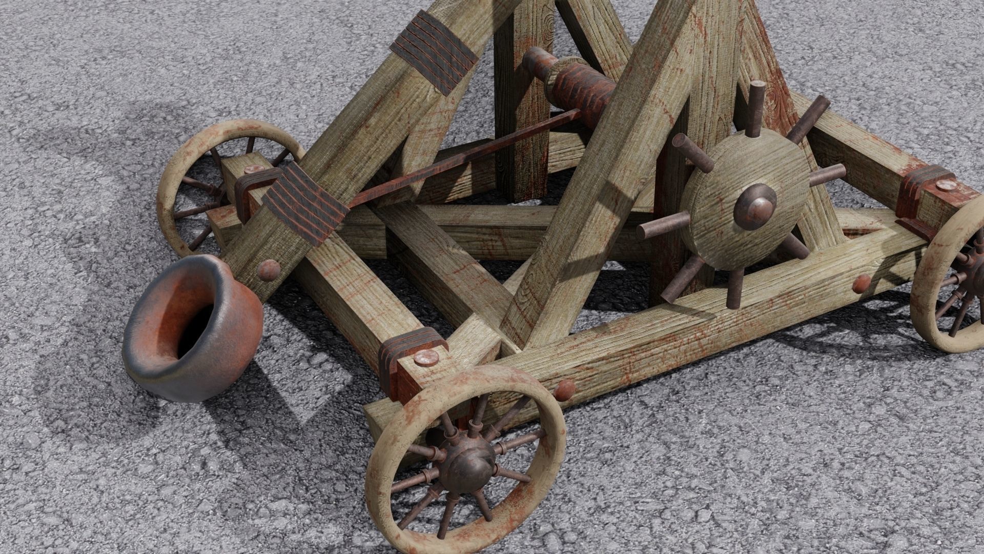 Catapult 3D model Low-poly 3D model_25