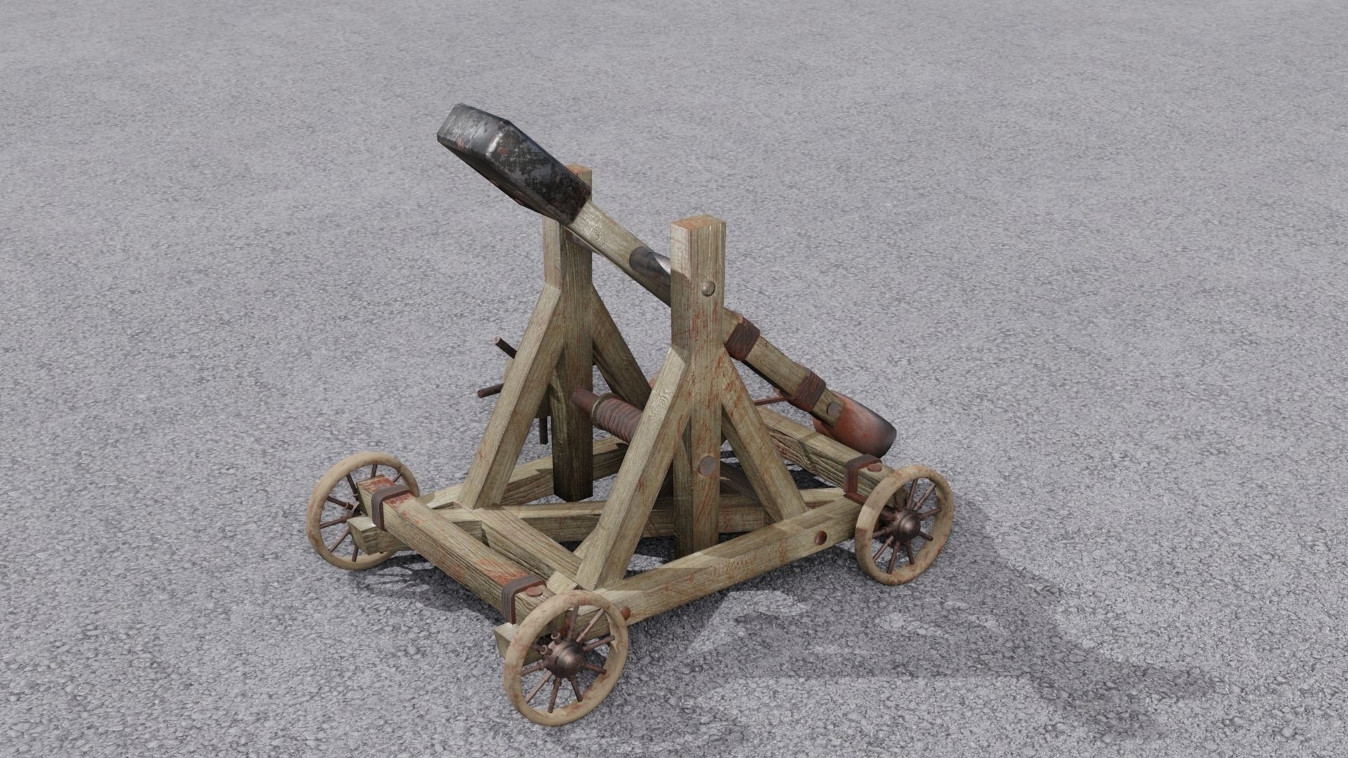 Catapult 3D model Low-poly 3D model_19