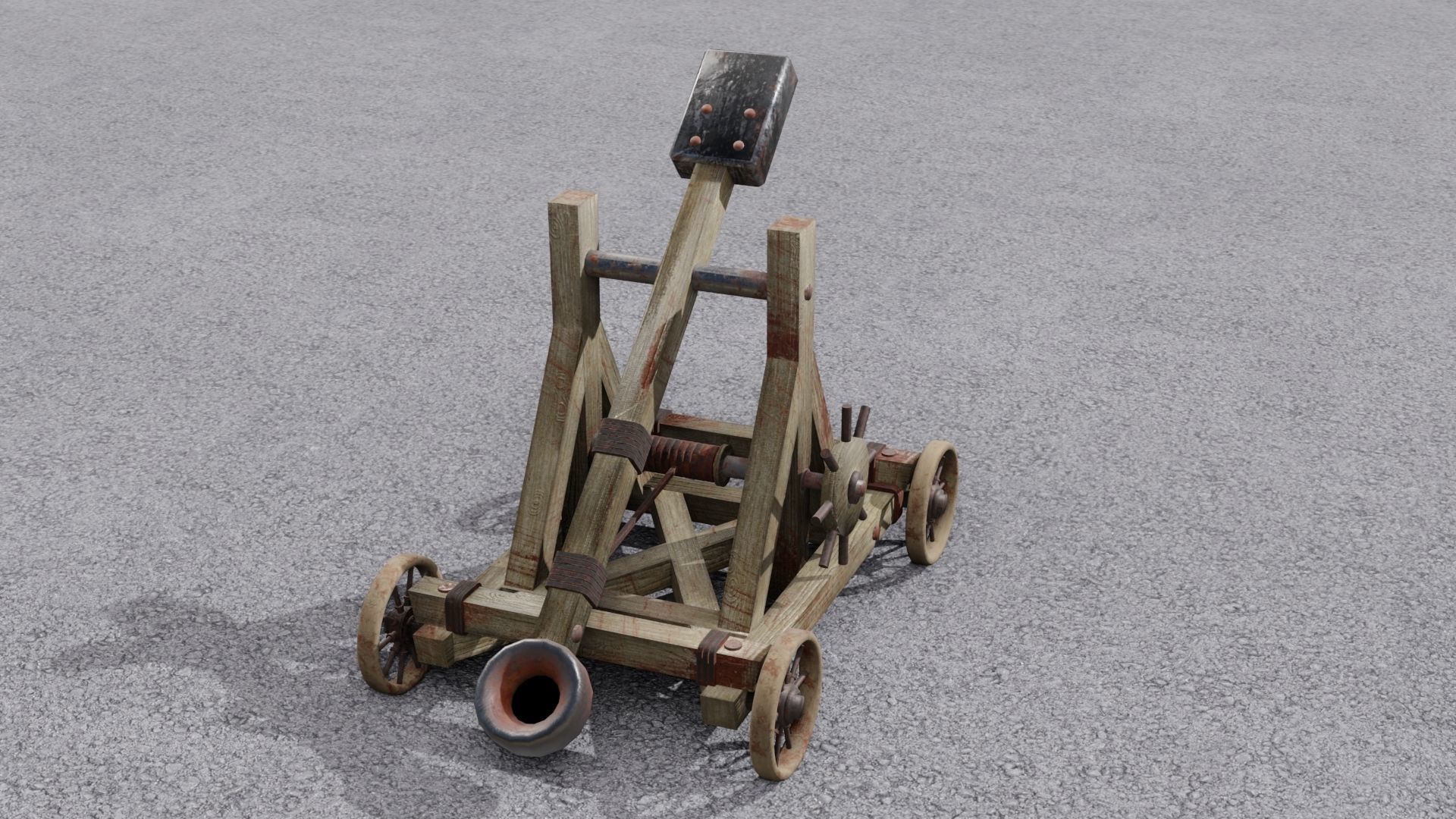 Catapult 3D model Low-poly 3D model_11