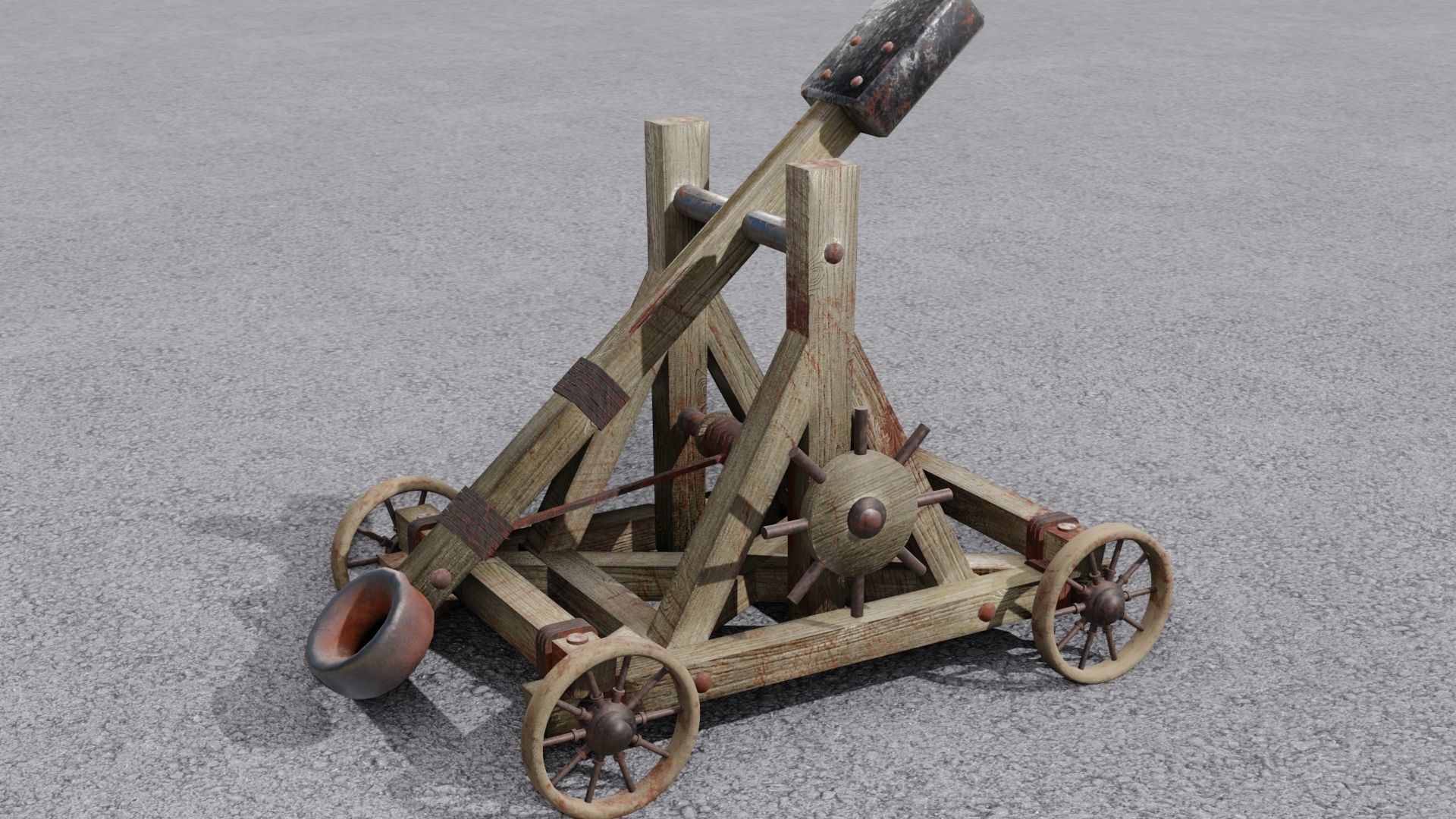 Catapult 3D model Low-poly 3D model_15