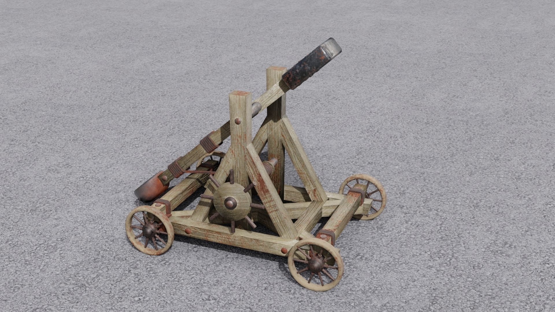 Catapult 3D model Low-poly 3D model_27
