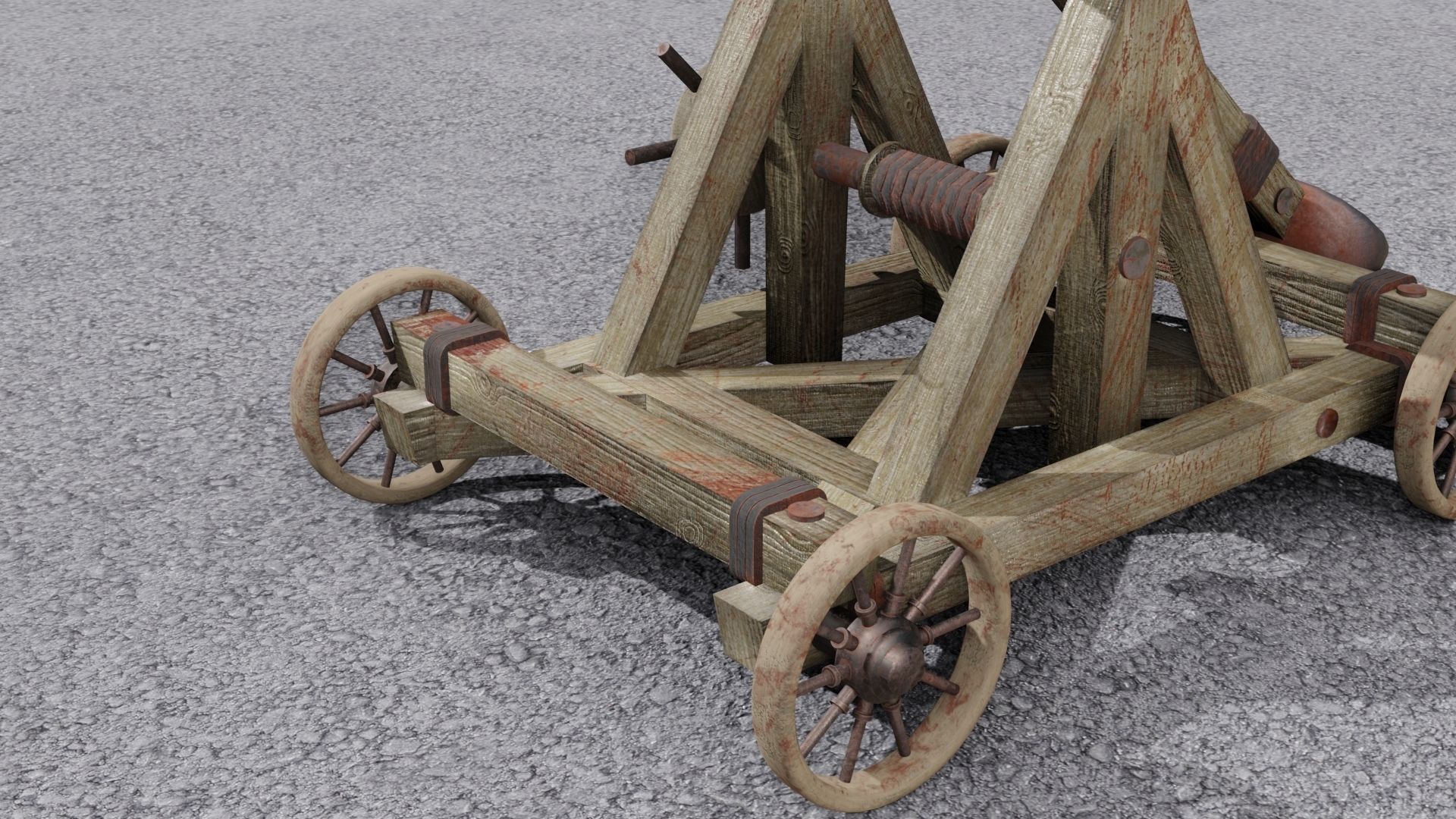 Catapult 3D model Low-poly 3D model_4