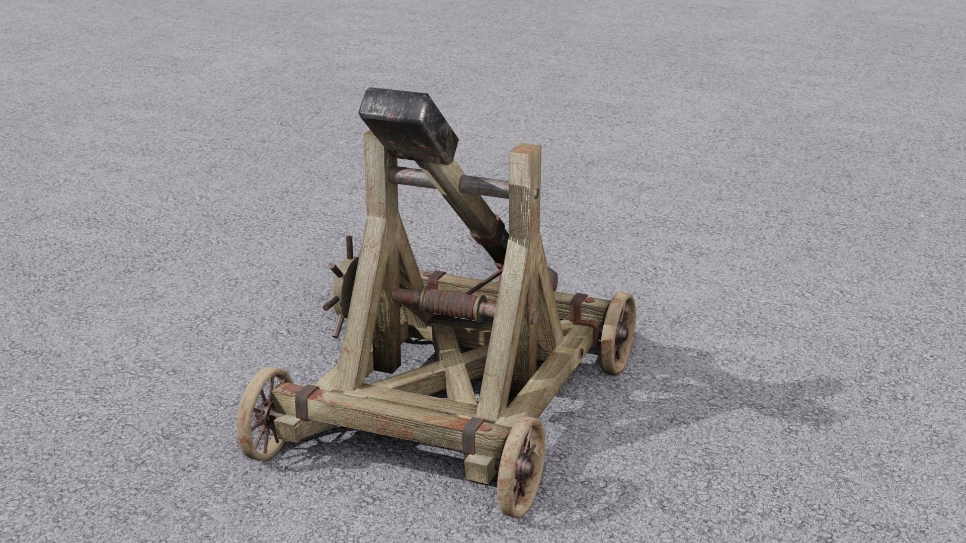 Catapult 3D model Low-poly 3D model_16