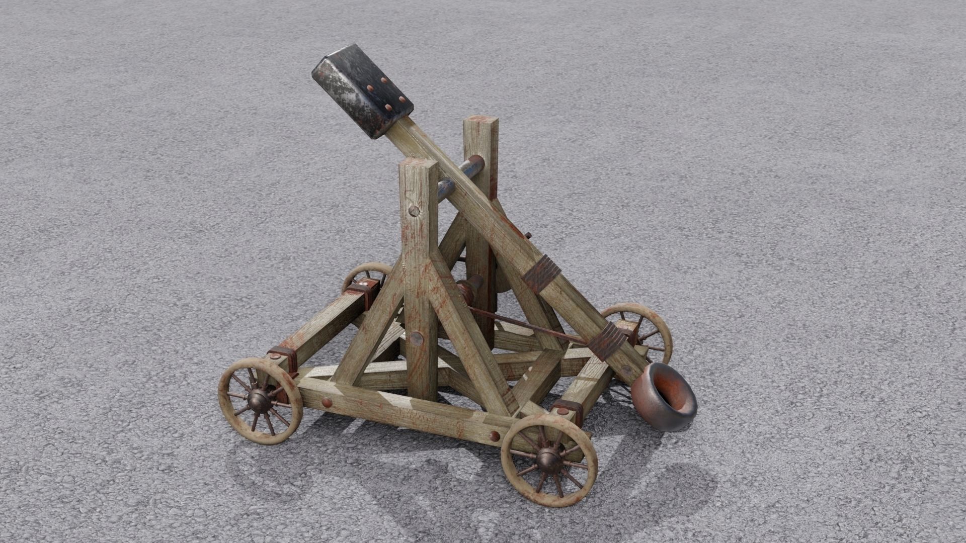 Catapult 3D model Low-poly 3D model_26