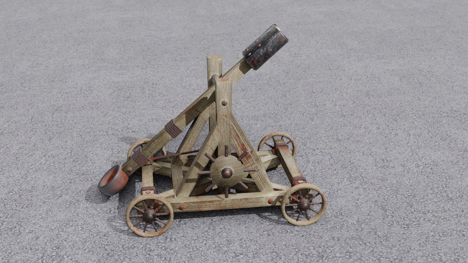 Catapult 3D model Low-poly 3D model_9