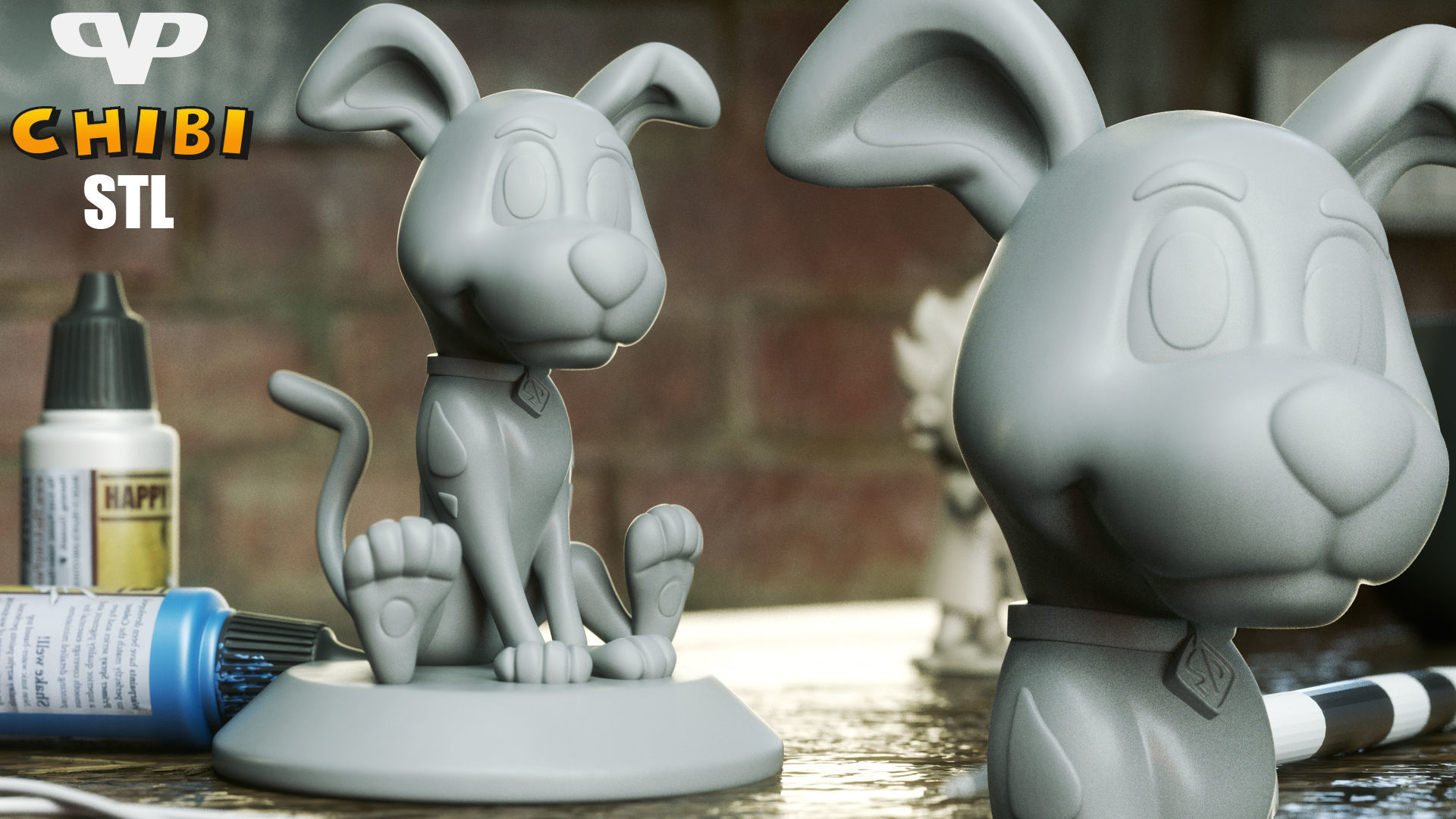 Scooby Doo Chibi STL for 3D Printing ChibiSTL 3DXM 3D print model_3