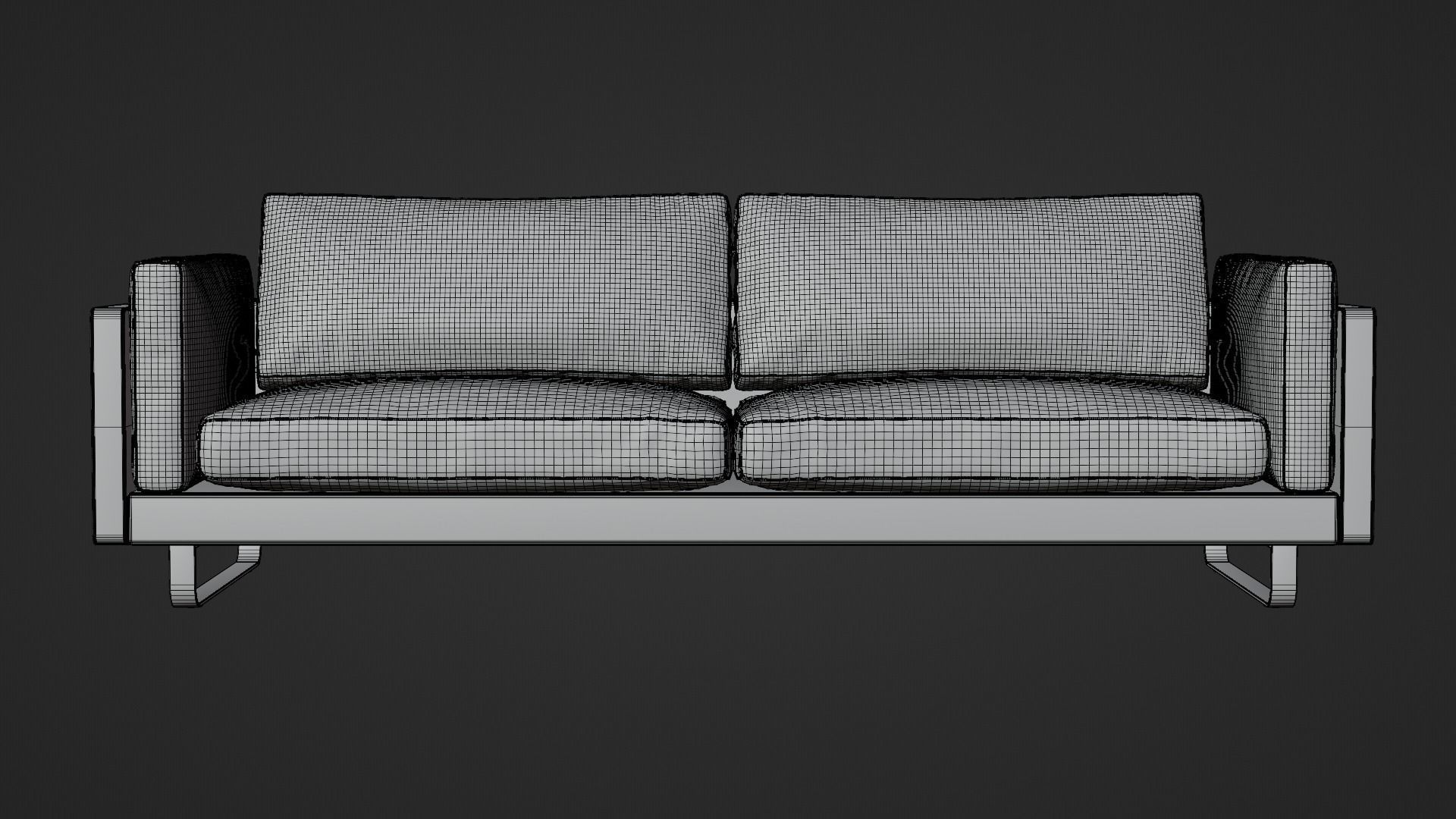 Modern Leather Sofa 3D model_10