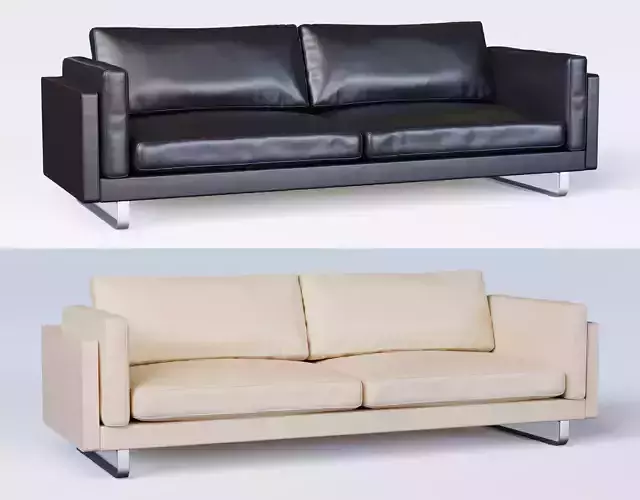Modern Leather Sofa 3D model