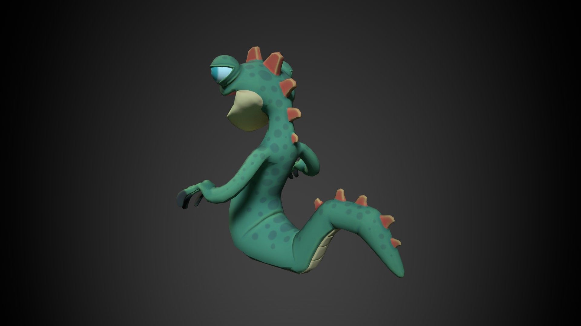 Stylized Lizard 01 Low-poly 3D model_2