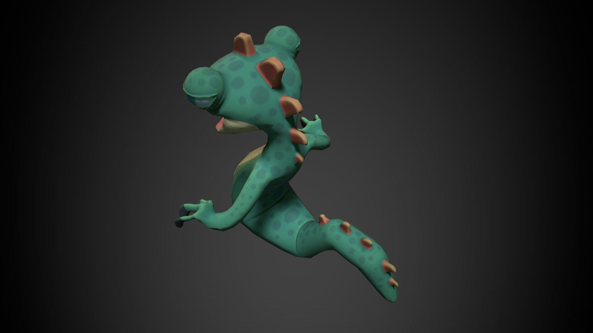 Stylized Lizard 01 Low-poly 3D model_3
