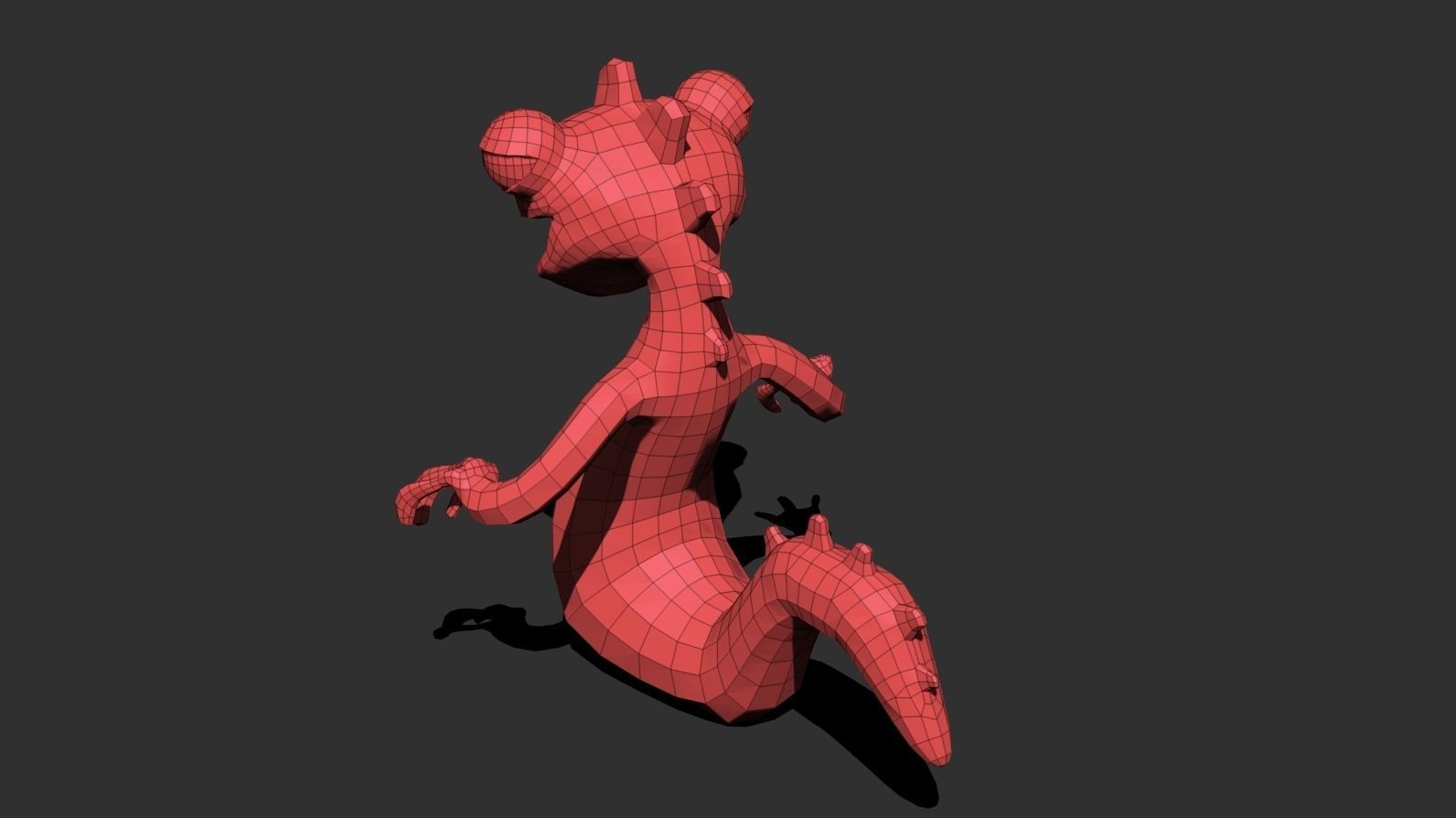 Stylized Lizard 01 Low-poly 3D model_12