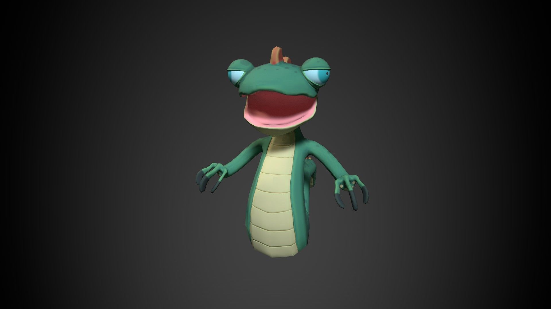 Stylized Lizard 01 Low-poly 3D model_1