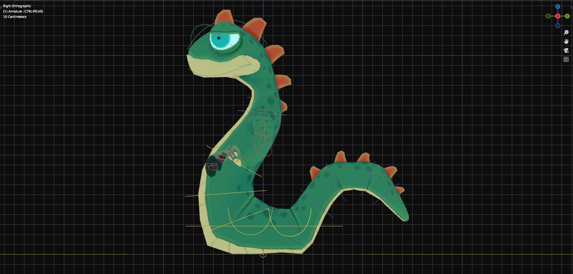 Stylized Lizard 01 Low-poly 3D model_14