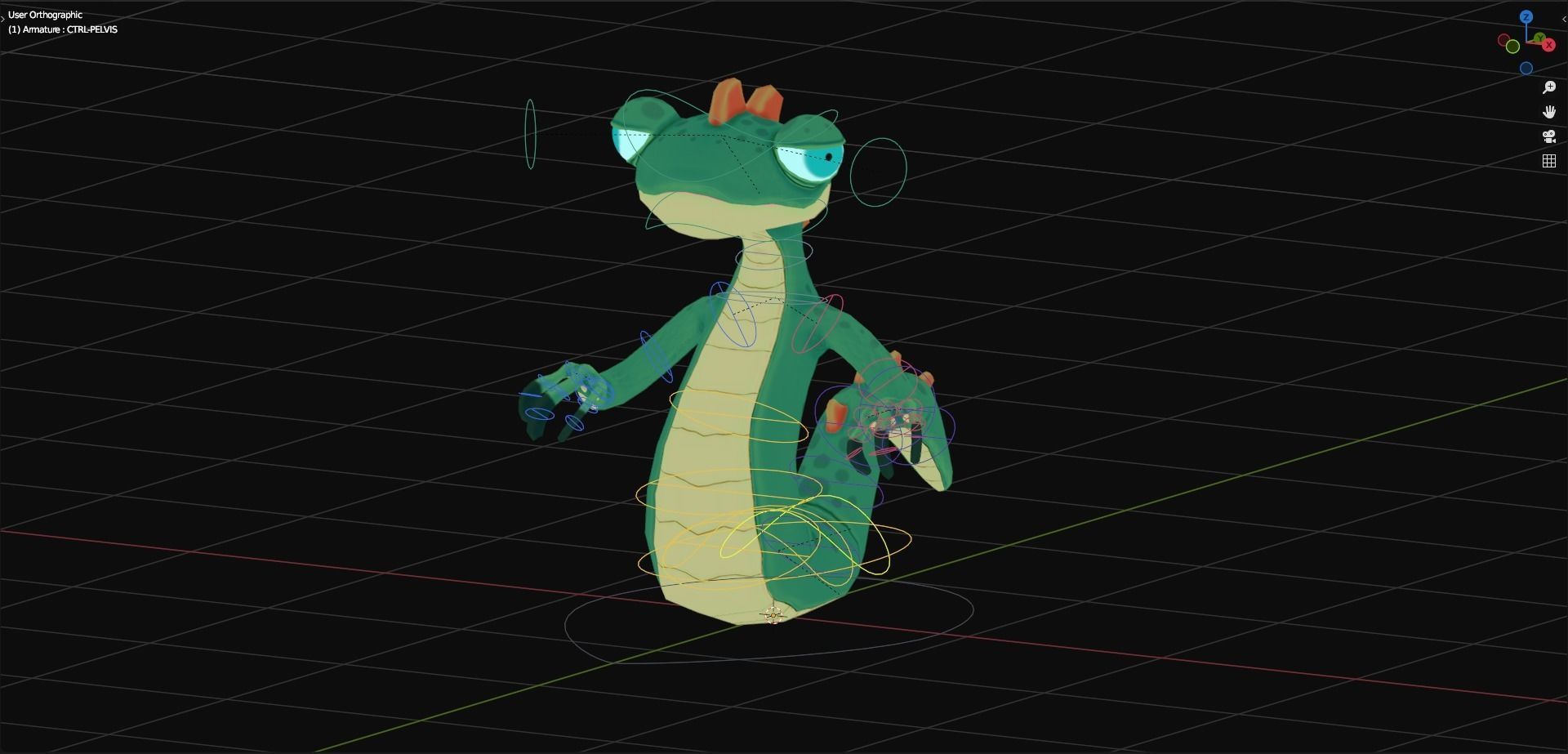 Stylized Lizard 01 Low-poly 3D model_13
