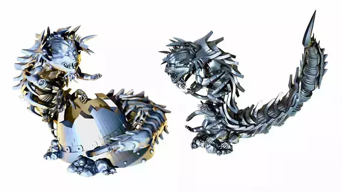 Centipede Chaos Spawn Demon Wargame Proxy 3D print model